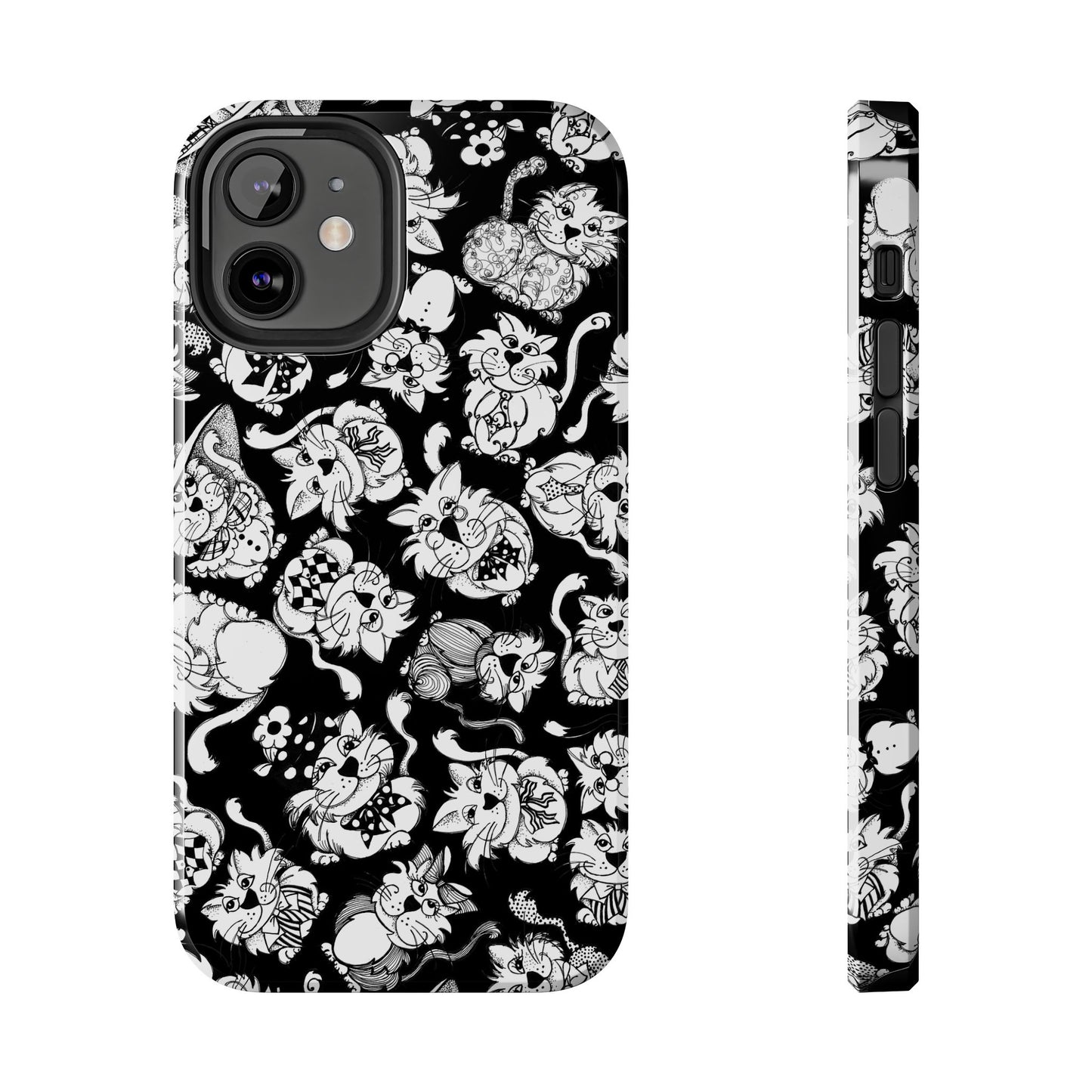 So Kitties Tossed Black Phone Case