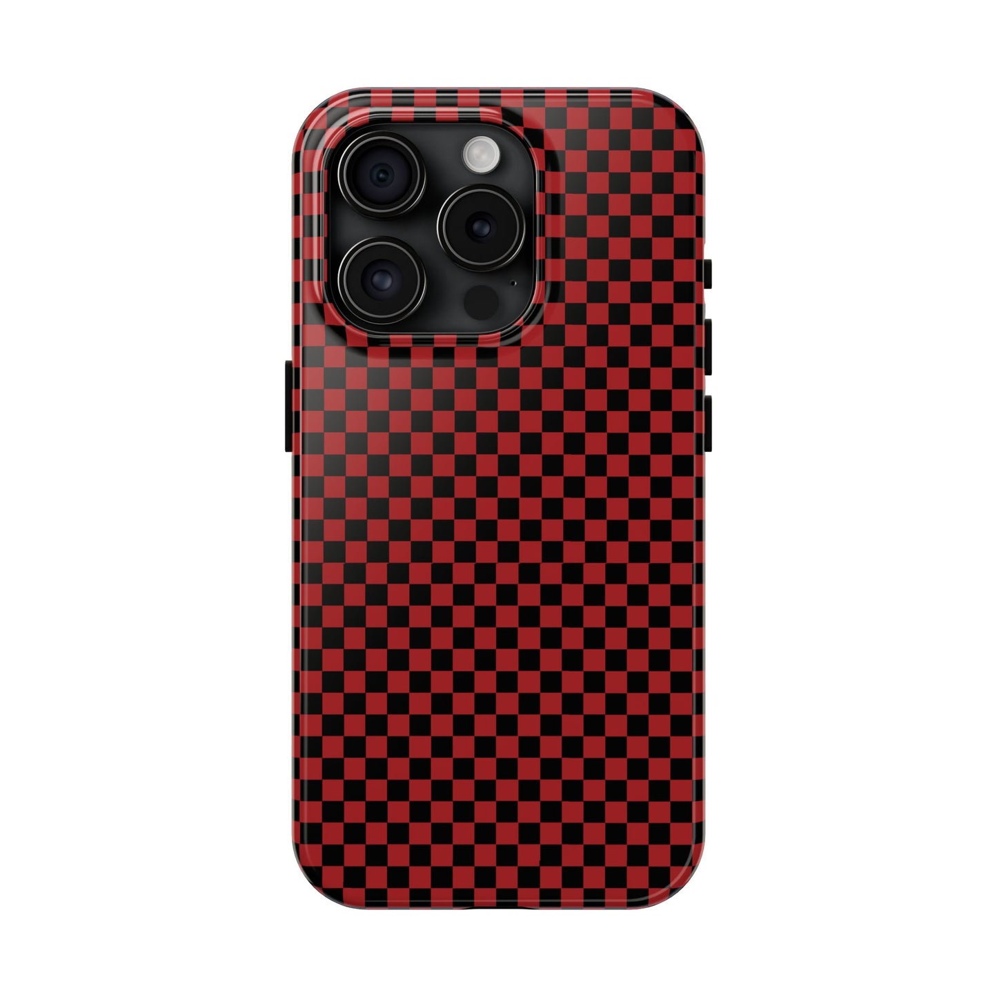 Checkerboard Red / Black Phone Case