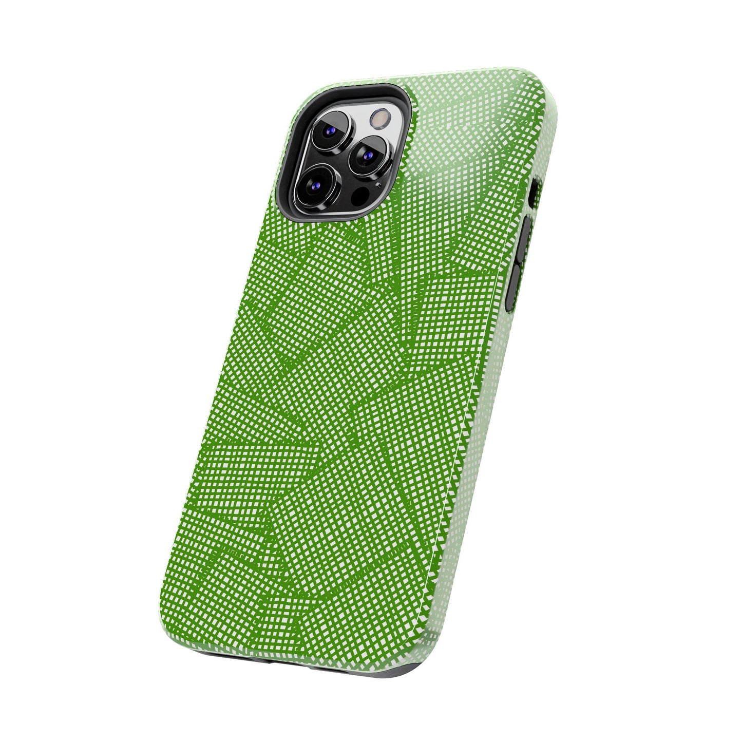 Check Patch Large Green Phone Case