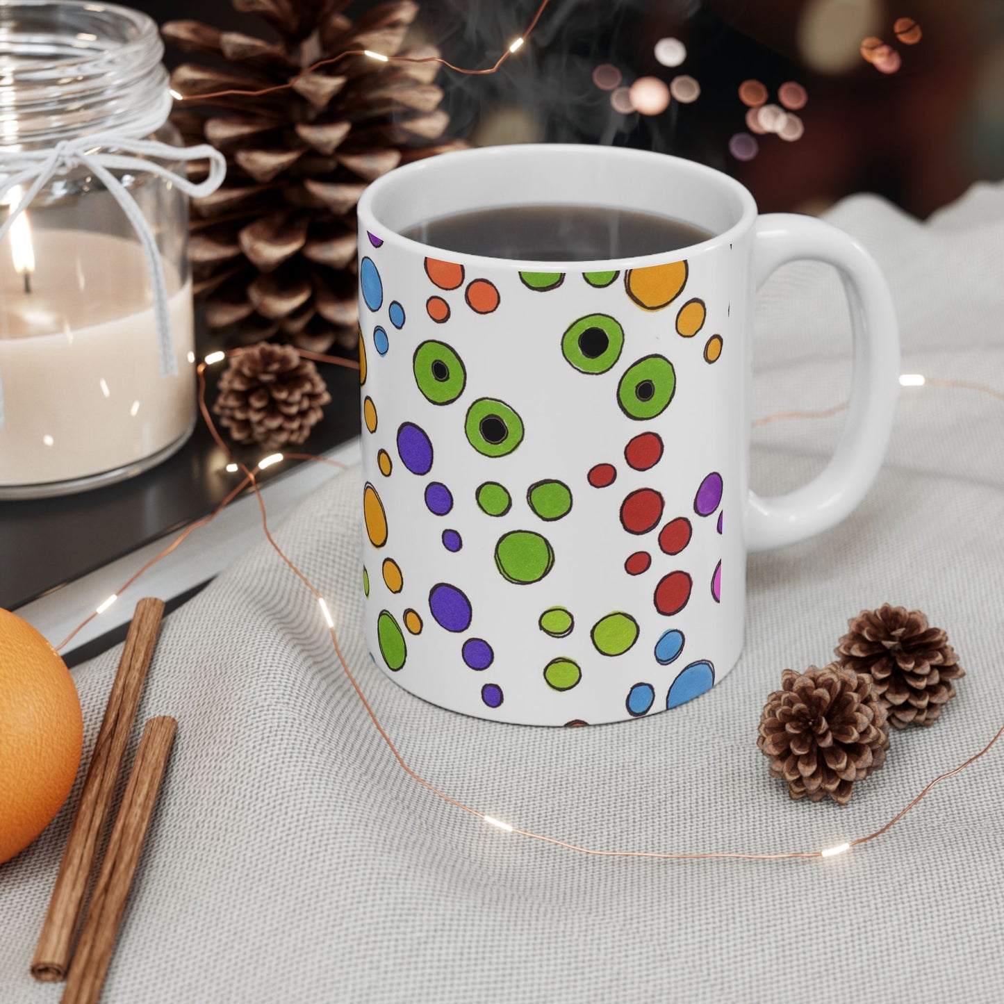 Dog Dots White / Multi Cup