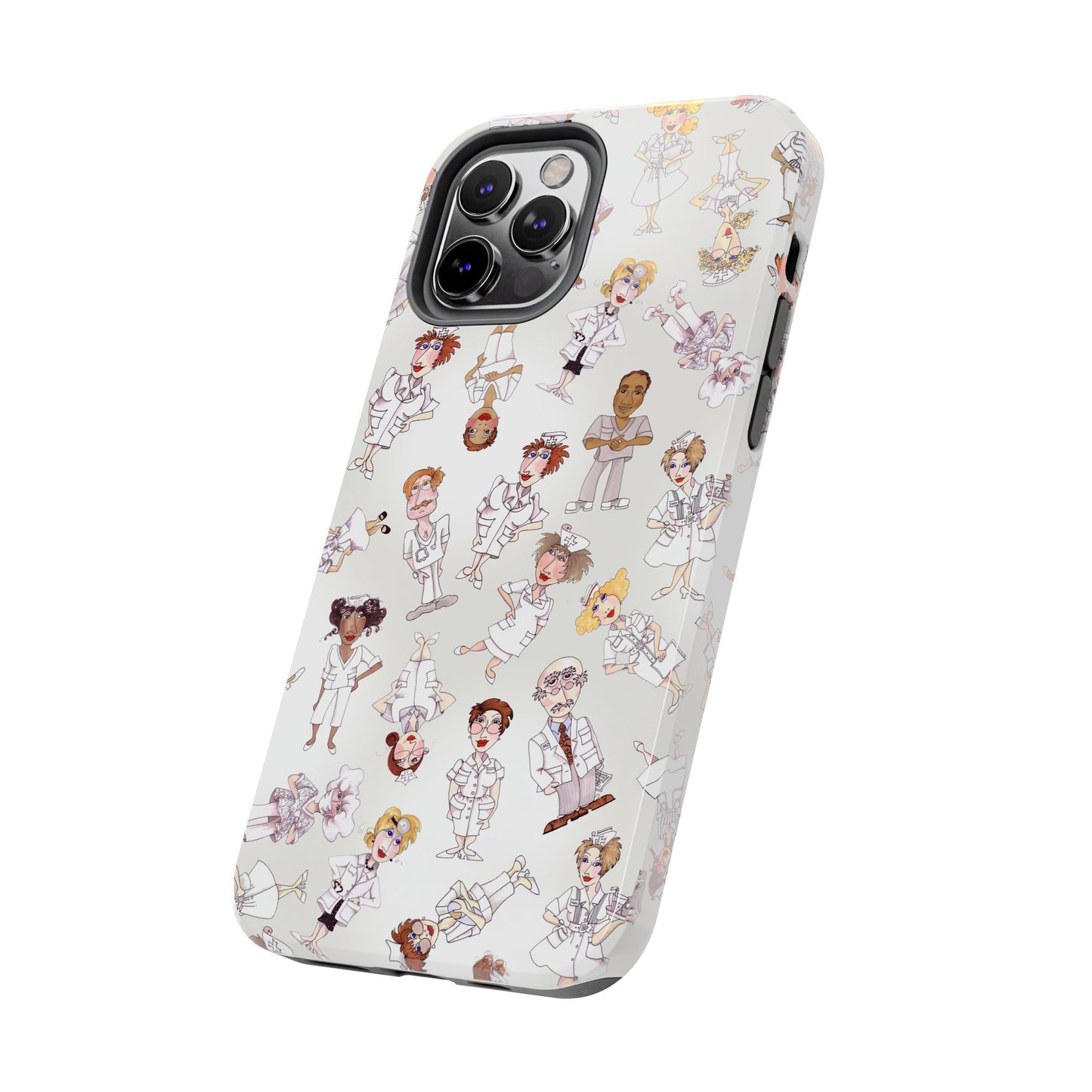 Tossed Nurses Gray Phone Case