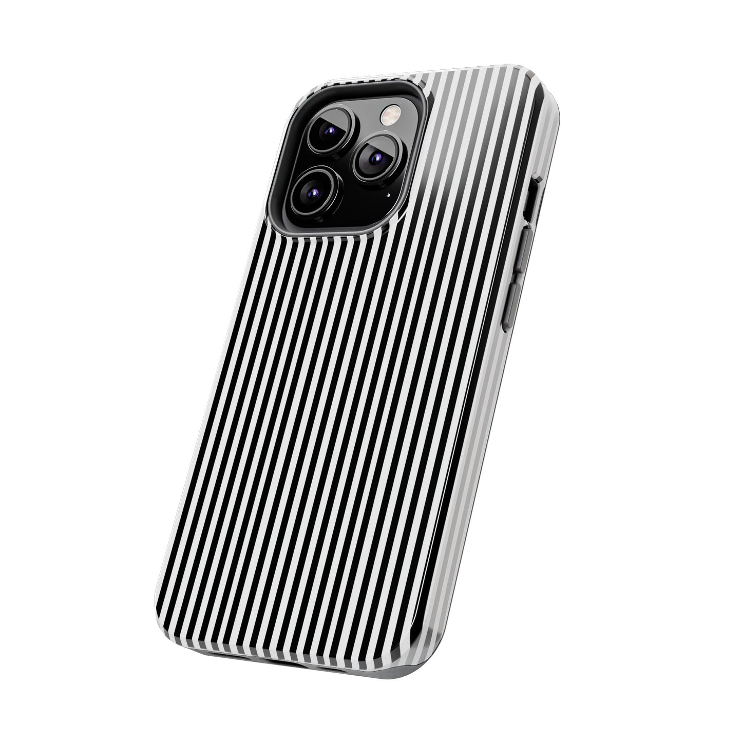Stripe White / Black Phone Case