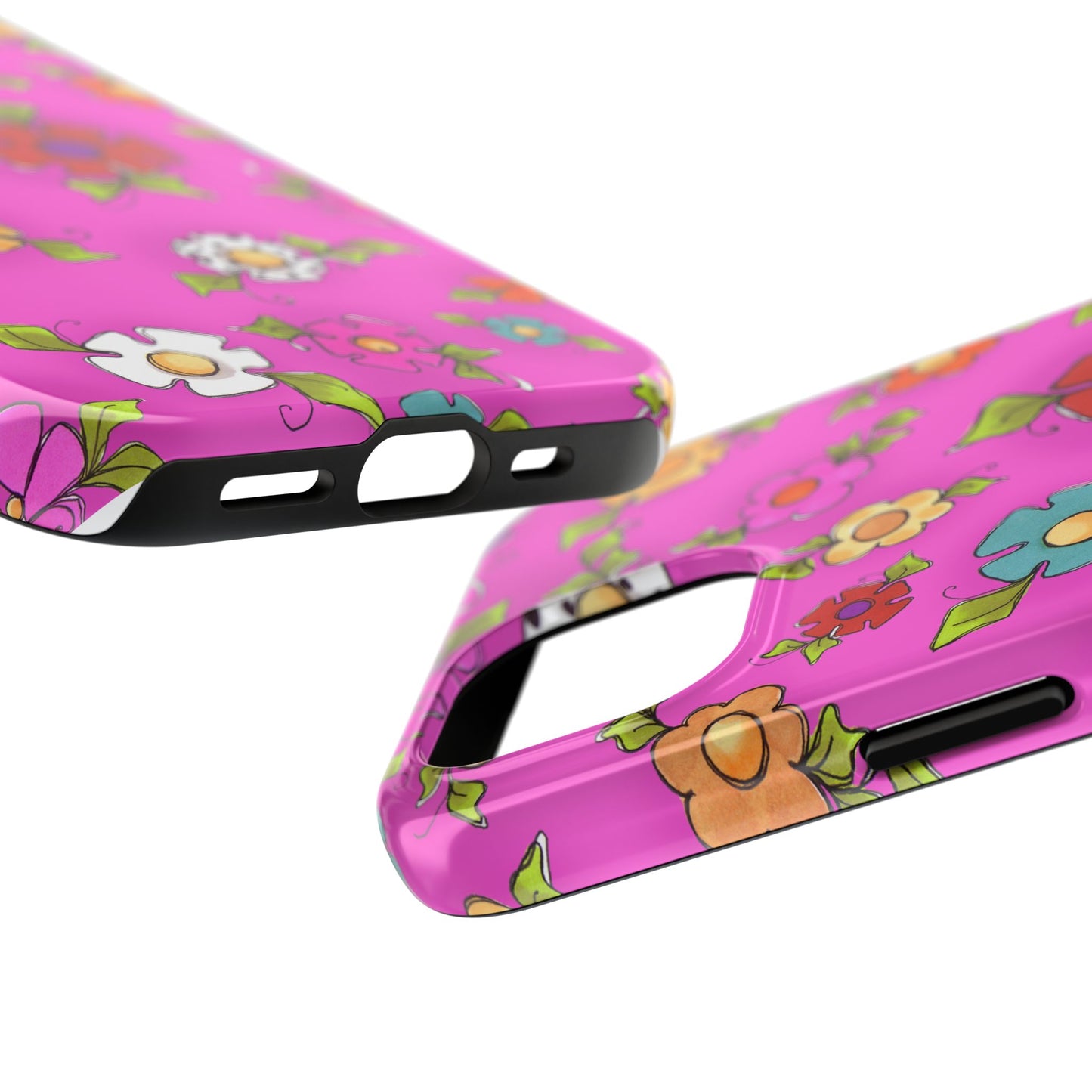 Happy Blooms Cerise Phone Case