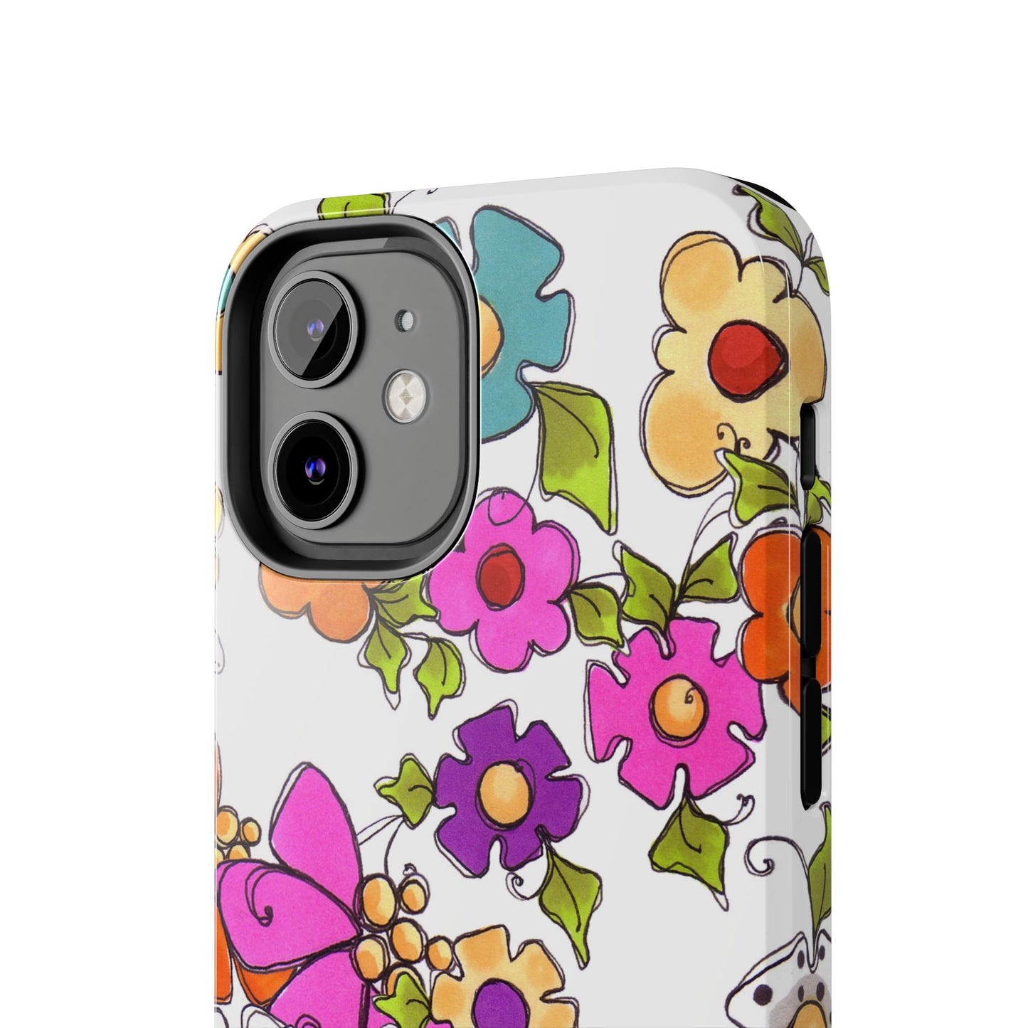 Happy Blooms White Phone Case