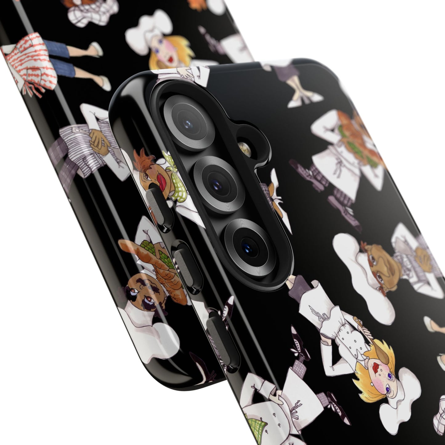 Tossed Chefs Black Phone Case