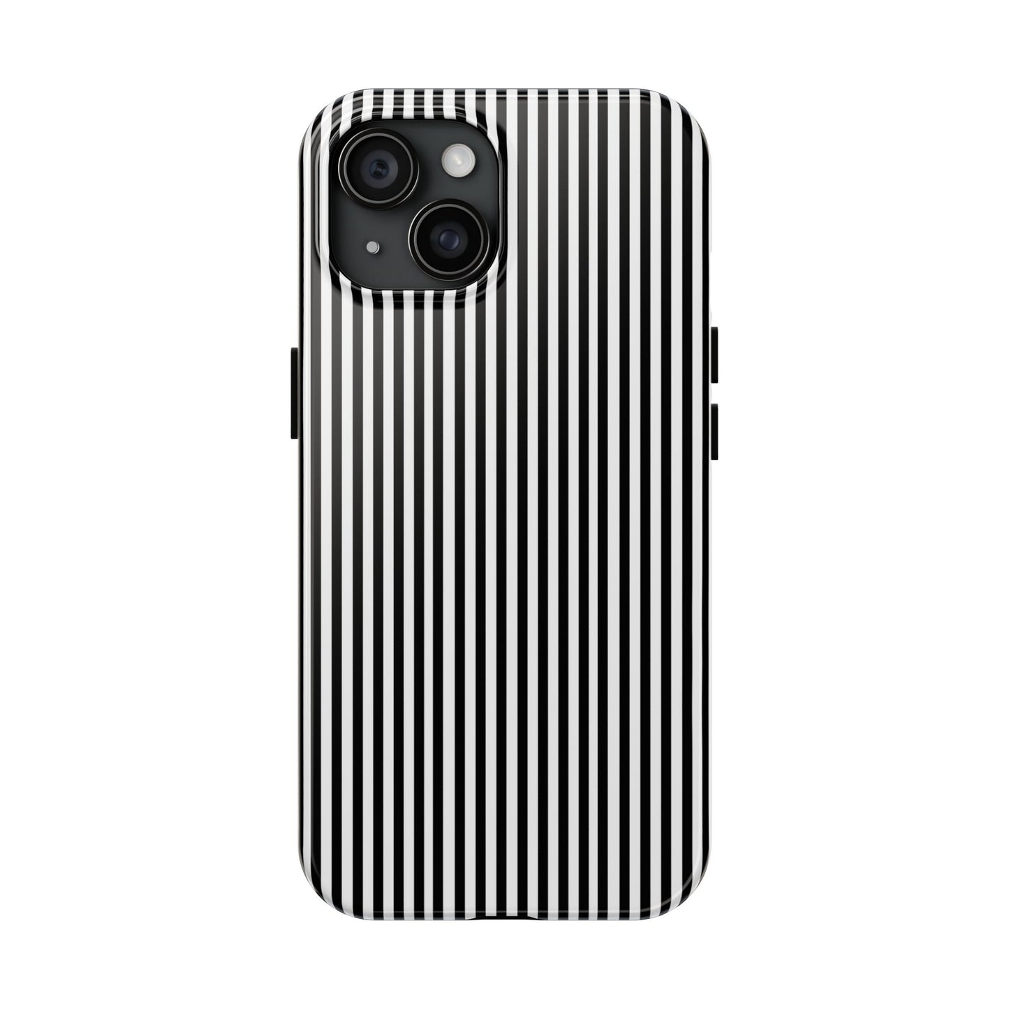 Stripe White / Black Phone Case