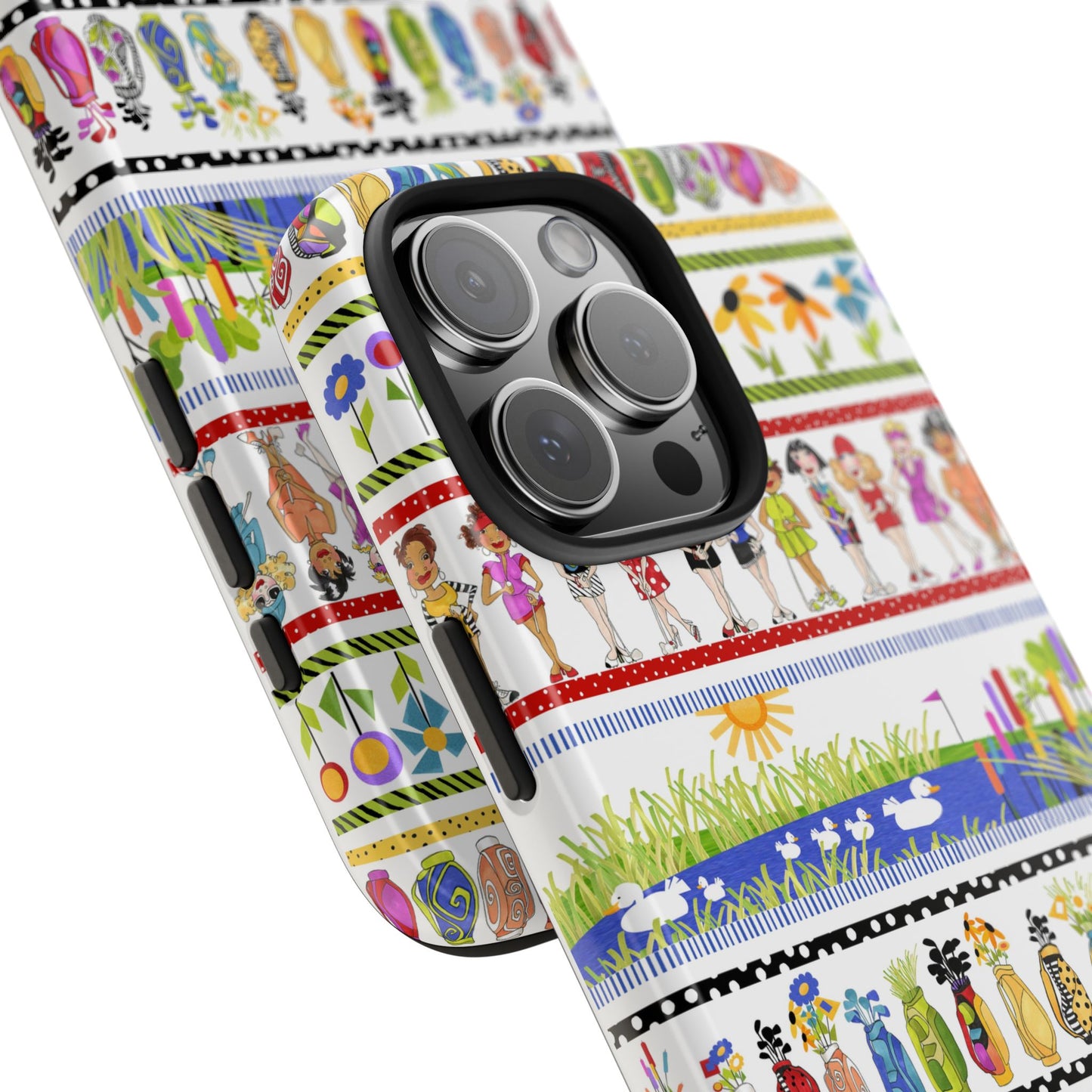 Golf Borders White Phone Case