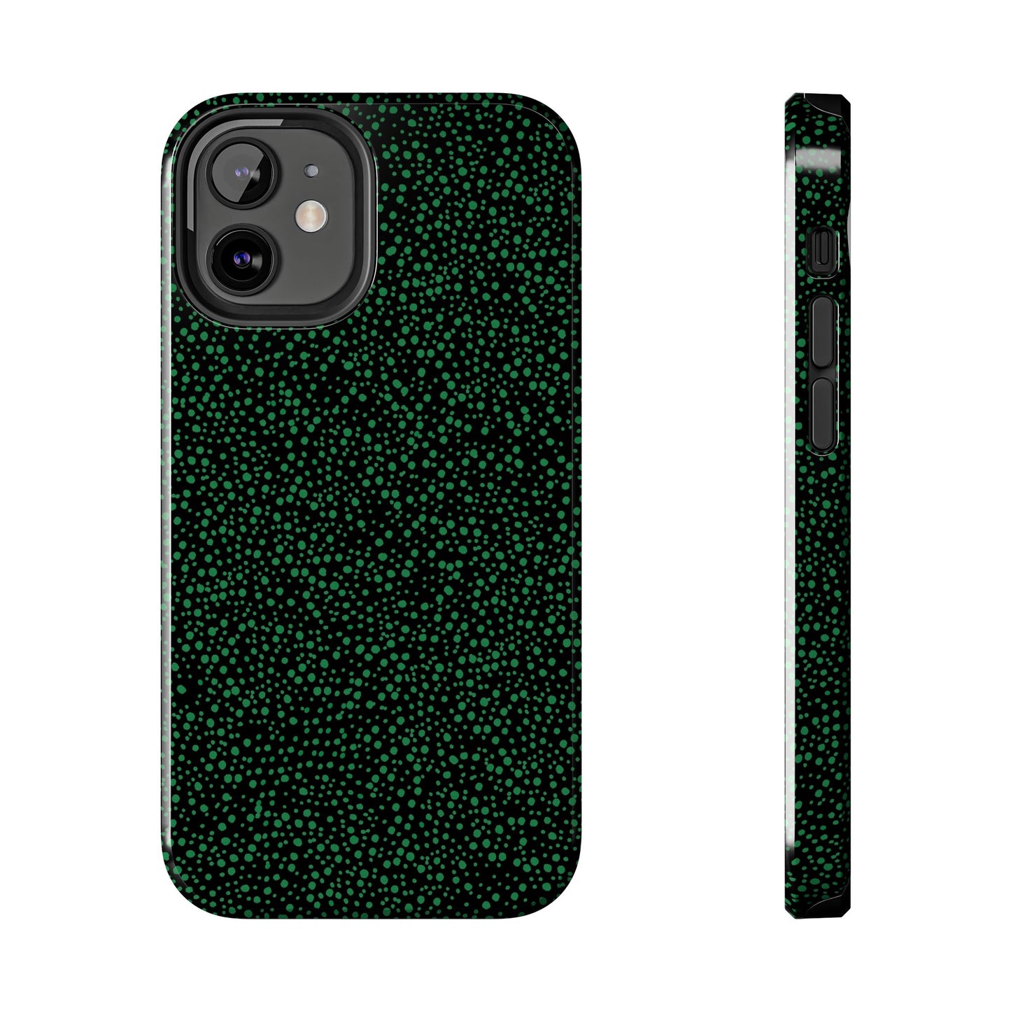 Confetti Black / Green Phone Case
