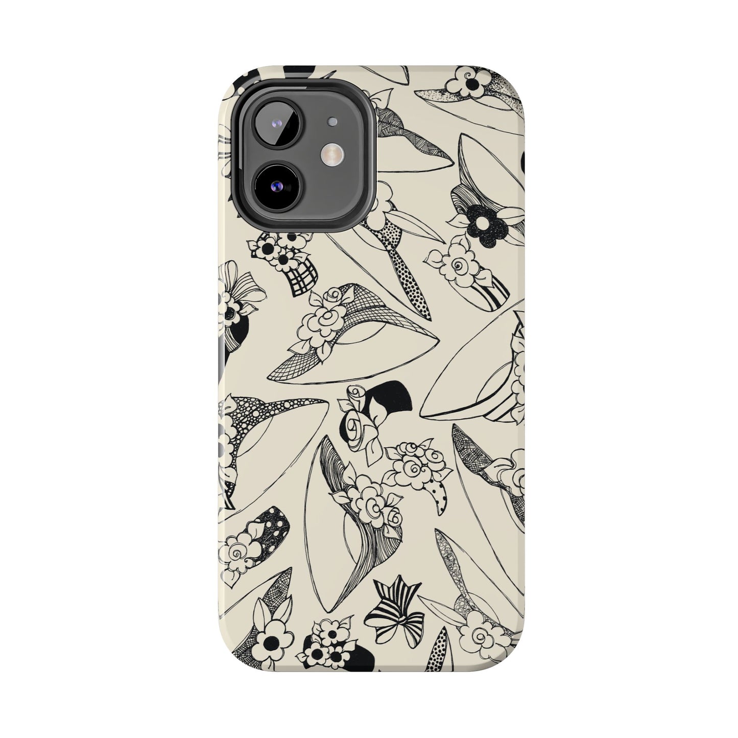 Millinery Ivory / Black Phone Case