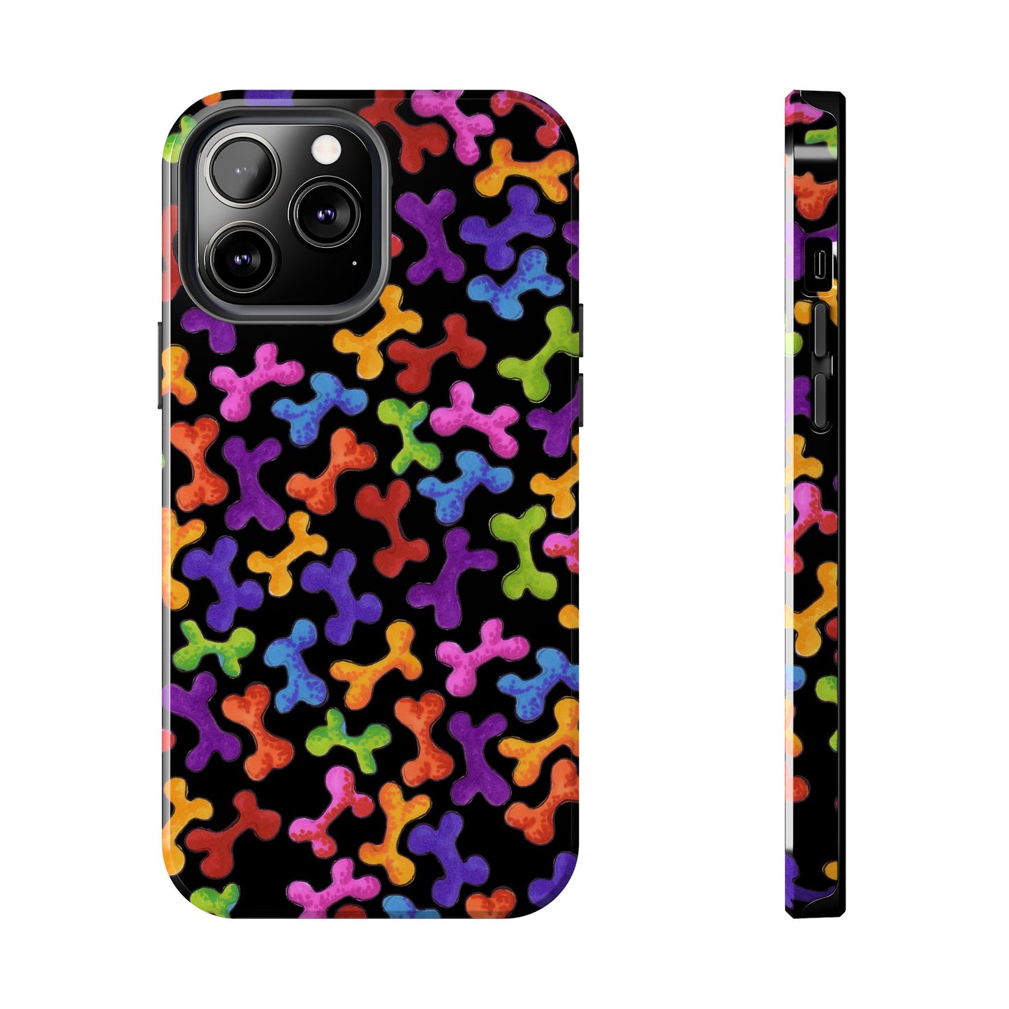 Fancy Bones Black / Multi Phone Case