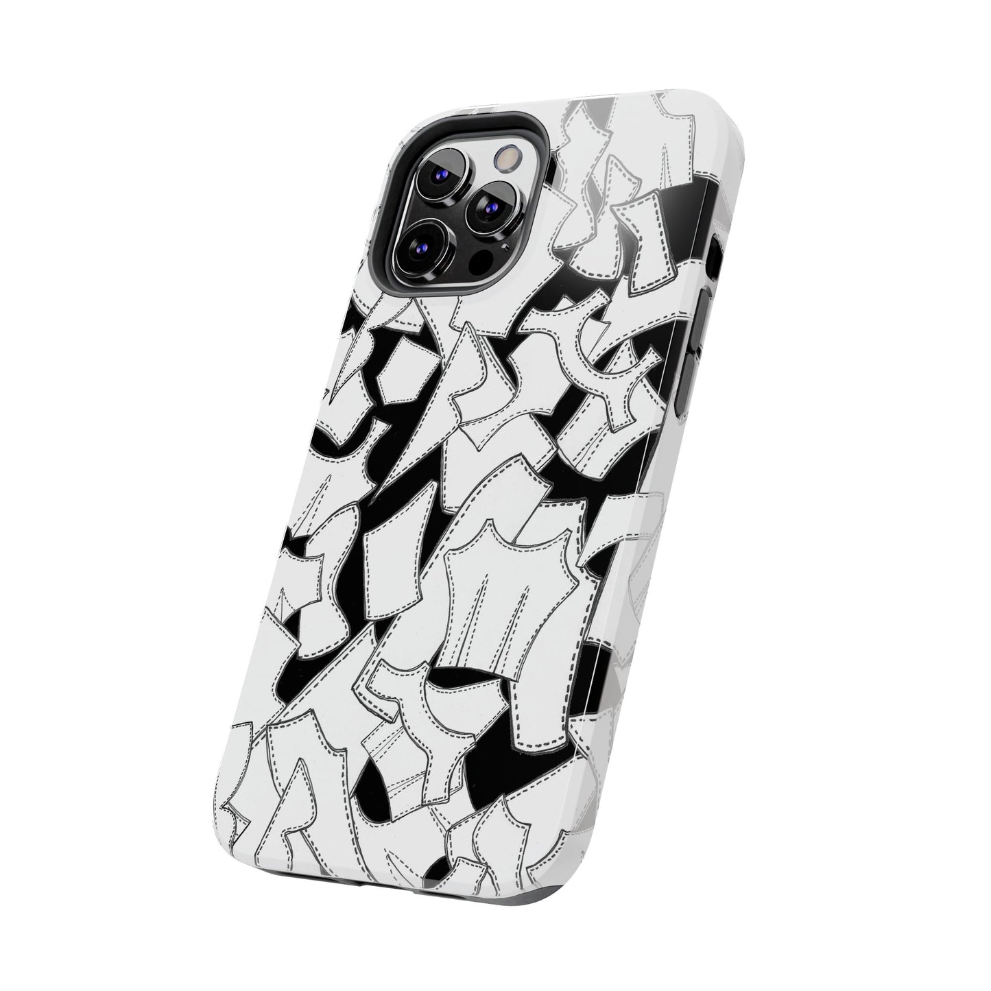 Pattern Pieces Black Phone Case