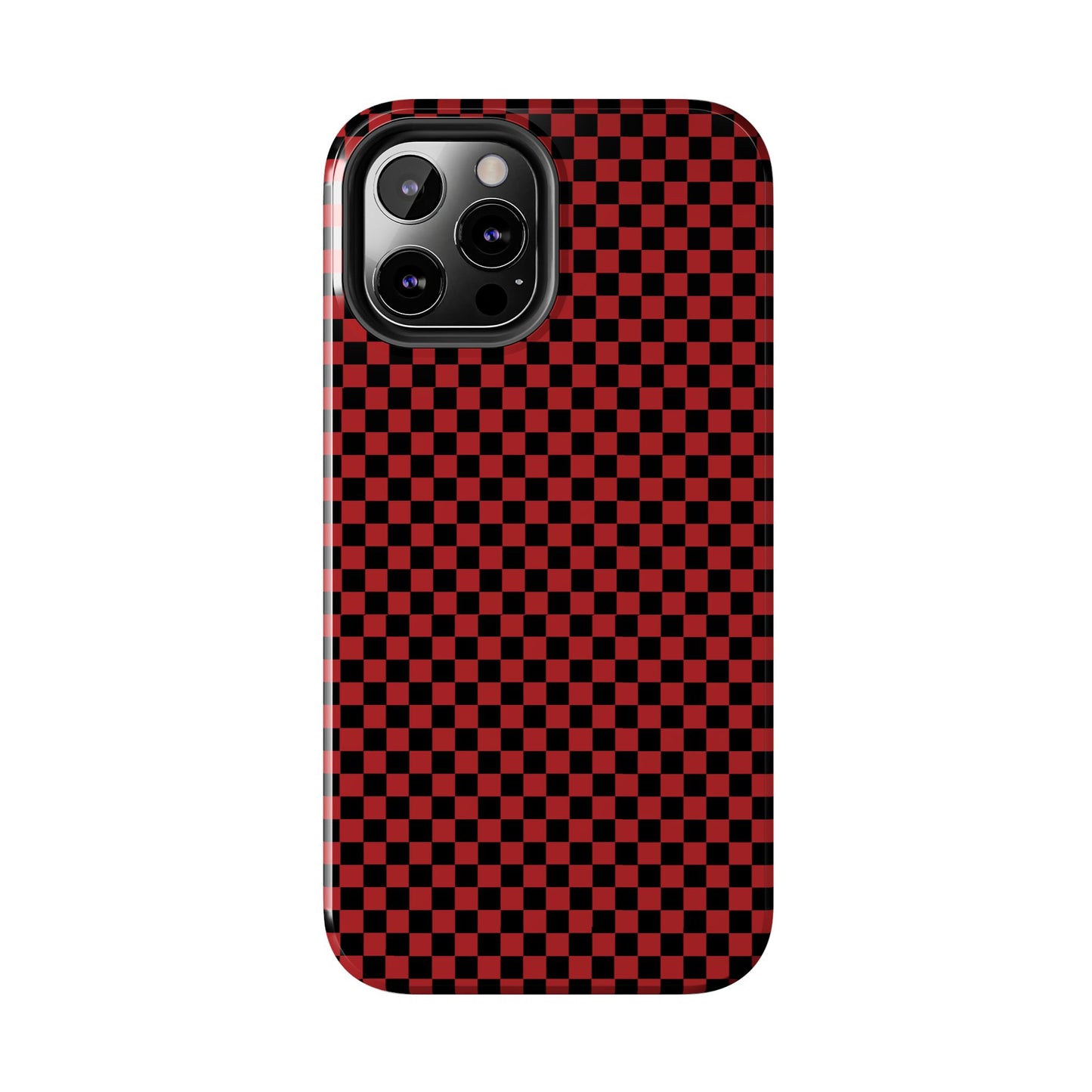 Checkerboard Red / Black Phone Case