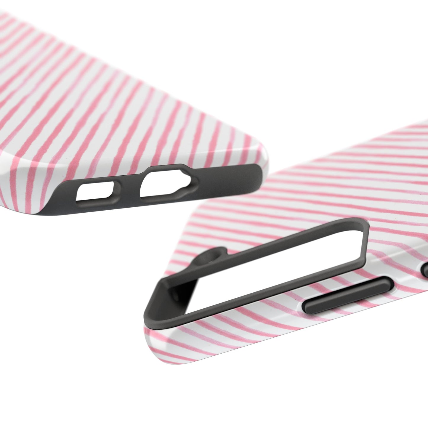 Bias Stripe White / Pink Phone Case