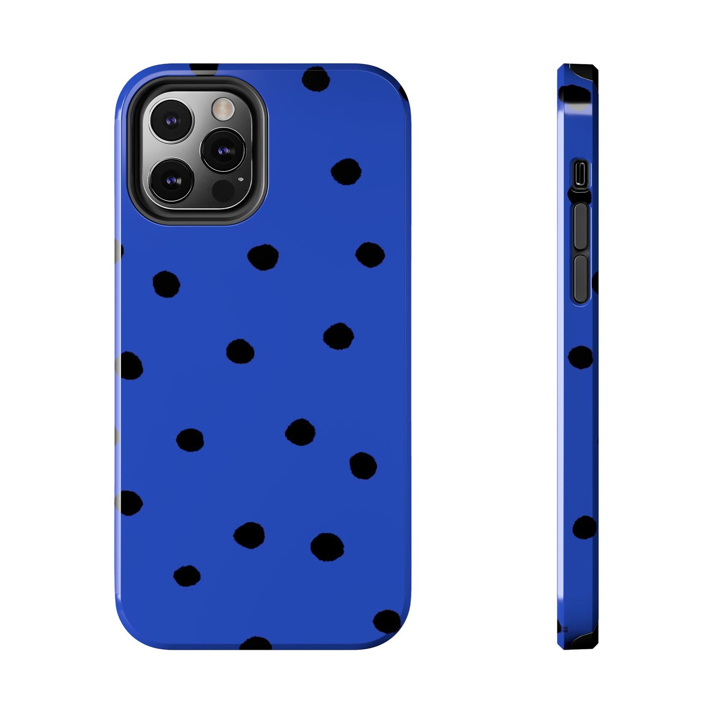 Dinky Dots Blue / Black Phone Case