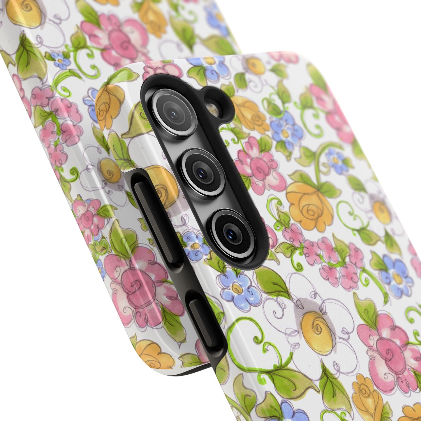 Flower Frolic White Phone Case