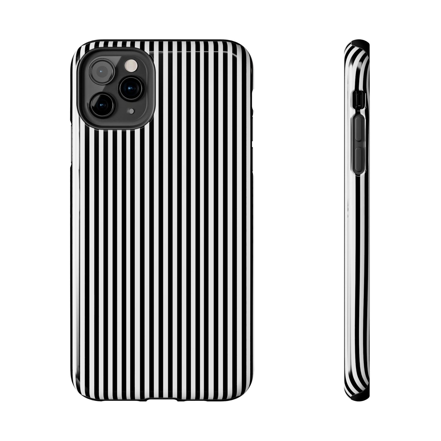 Stripe White / Black Phone Case