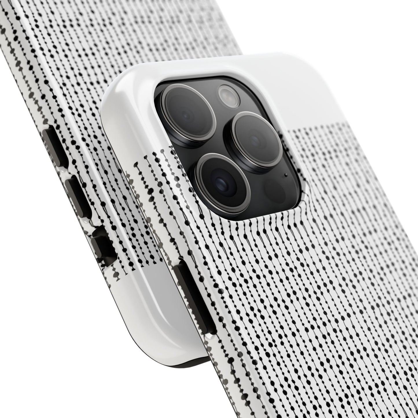 Beaded Curtain White / Black Phone Case