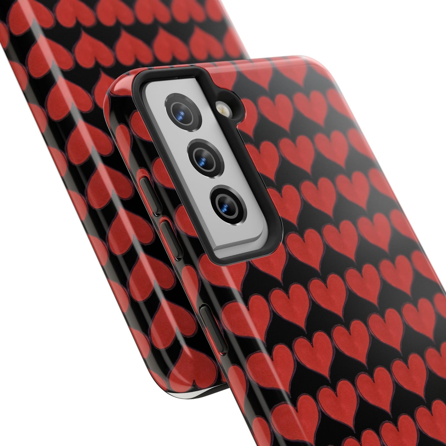 Heartbeats Black / Red Phone Case