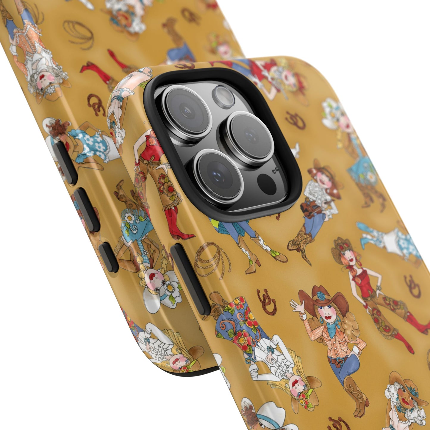 Tossed Cowgirls Tan Phone Case