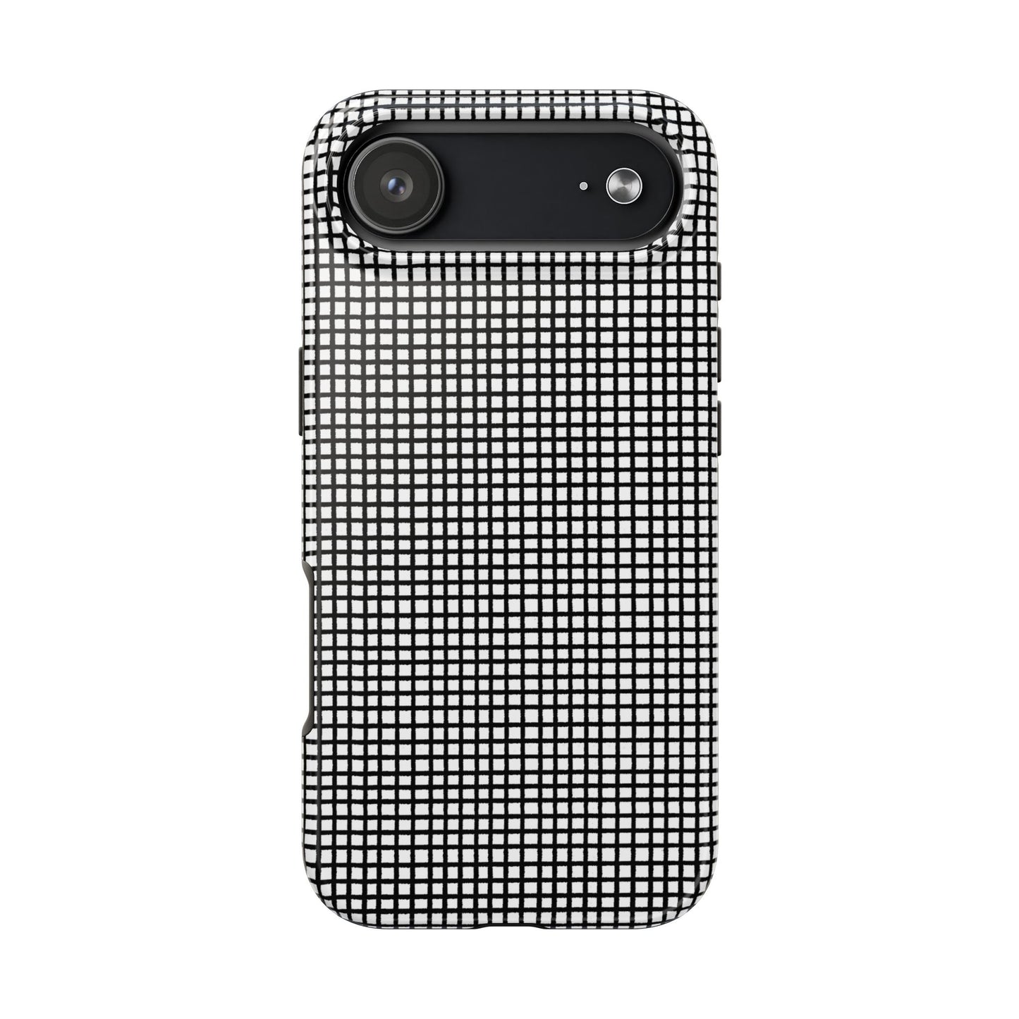 Gingham Black / White Phone Case