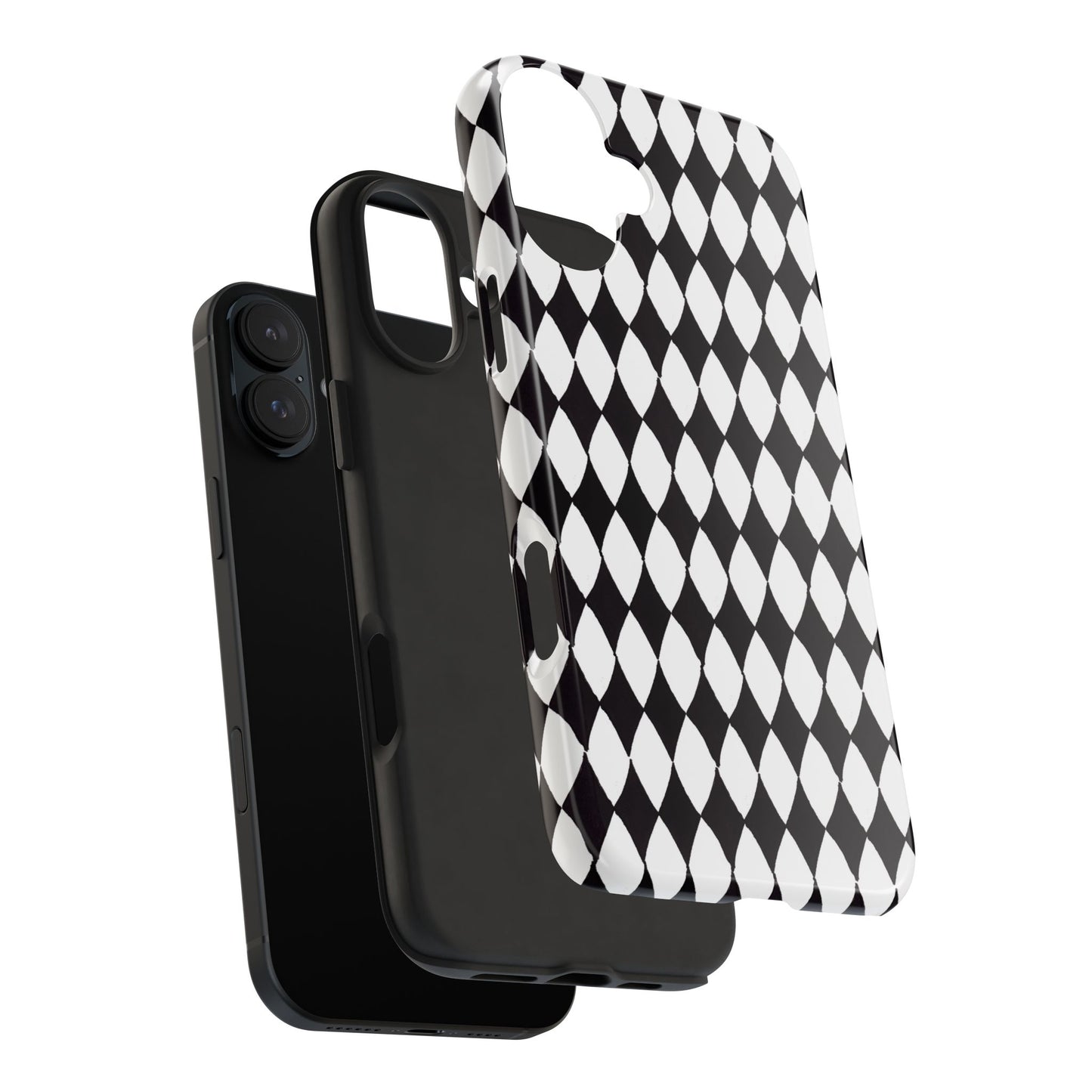 Diamond White / Black Phone Case