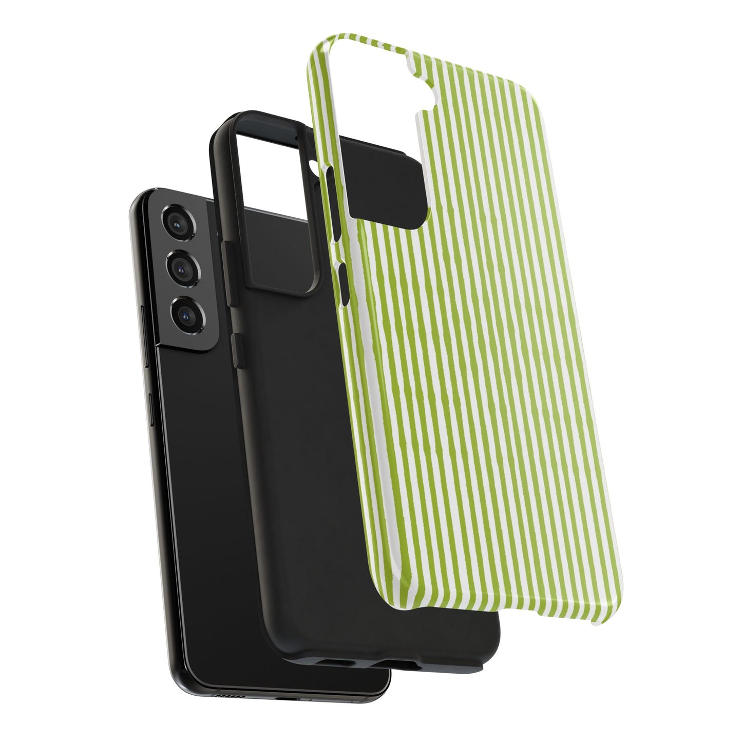 Lazy Stripe Green / White Phone Case
