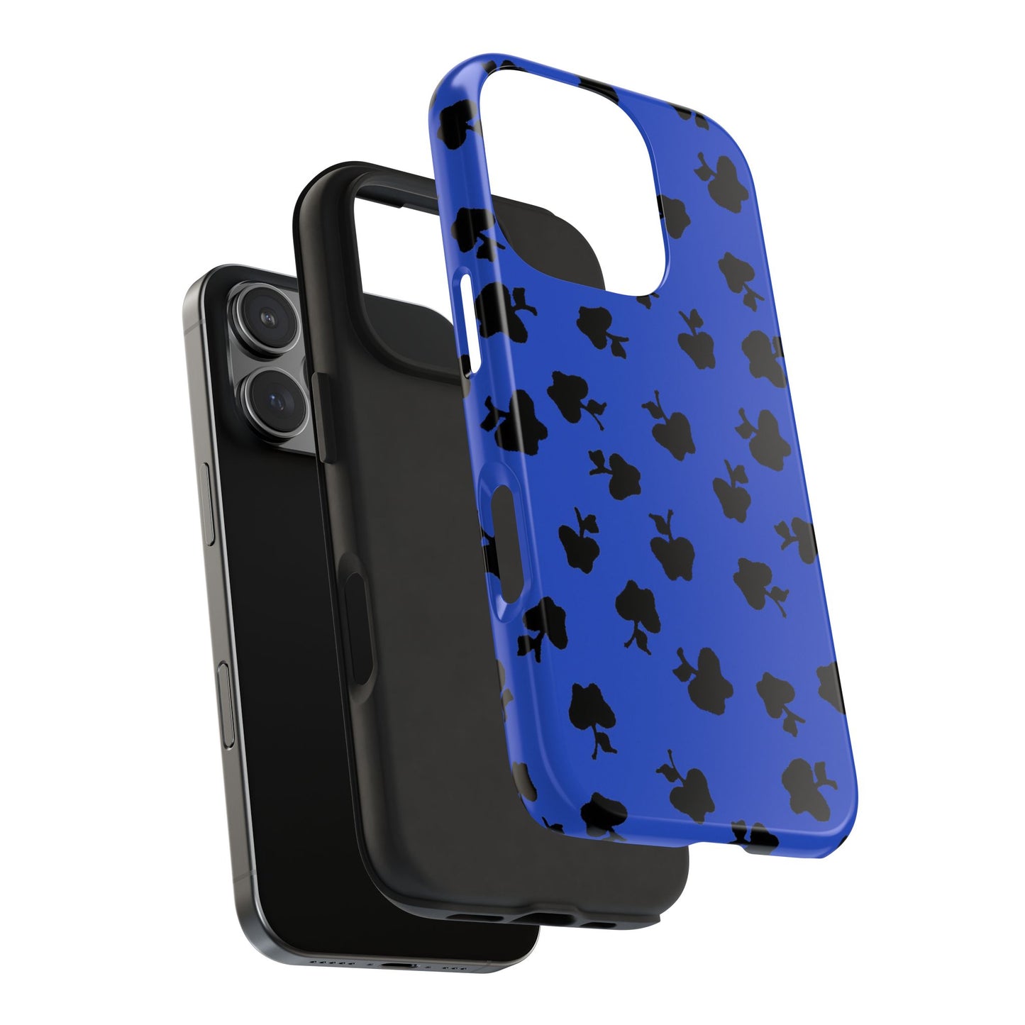 Happy Apples Blue / Black Phone Case