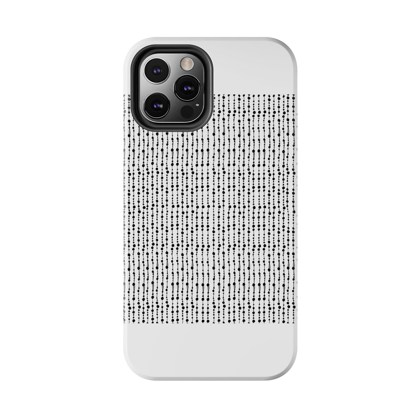 Beaded Curtain White / Black Phone Case