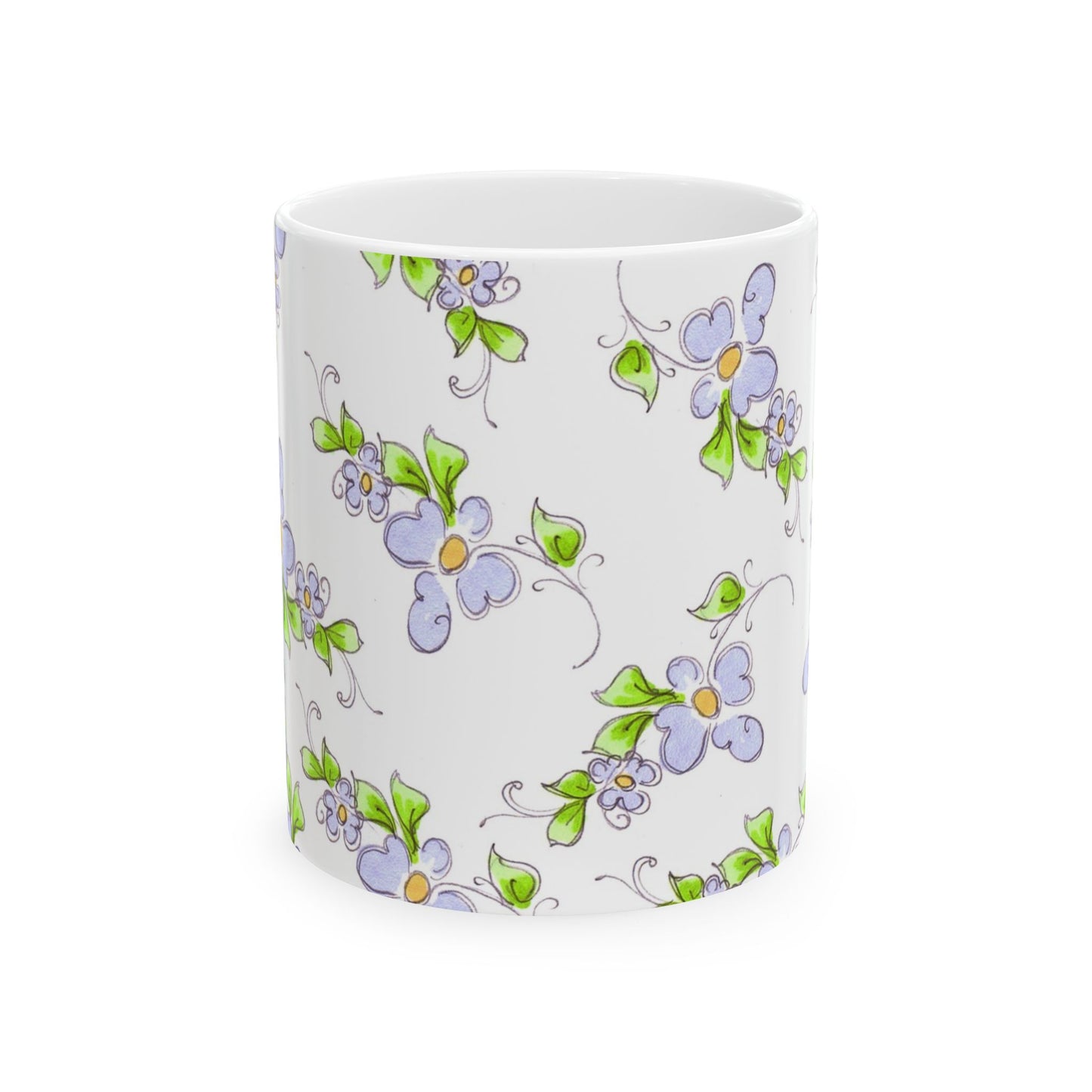 Forget Me Knots White Cup