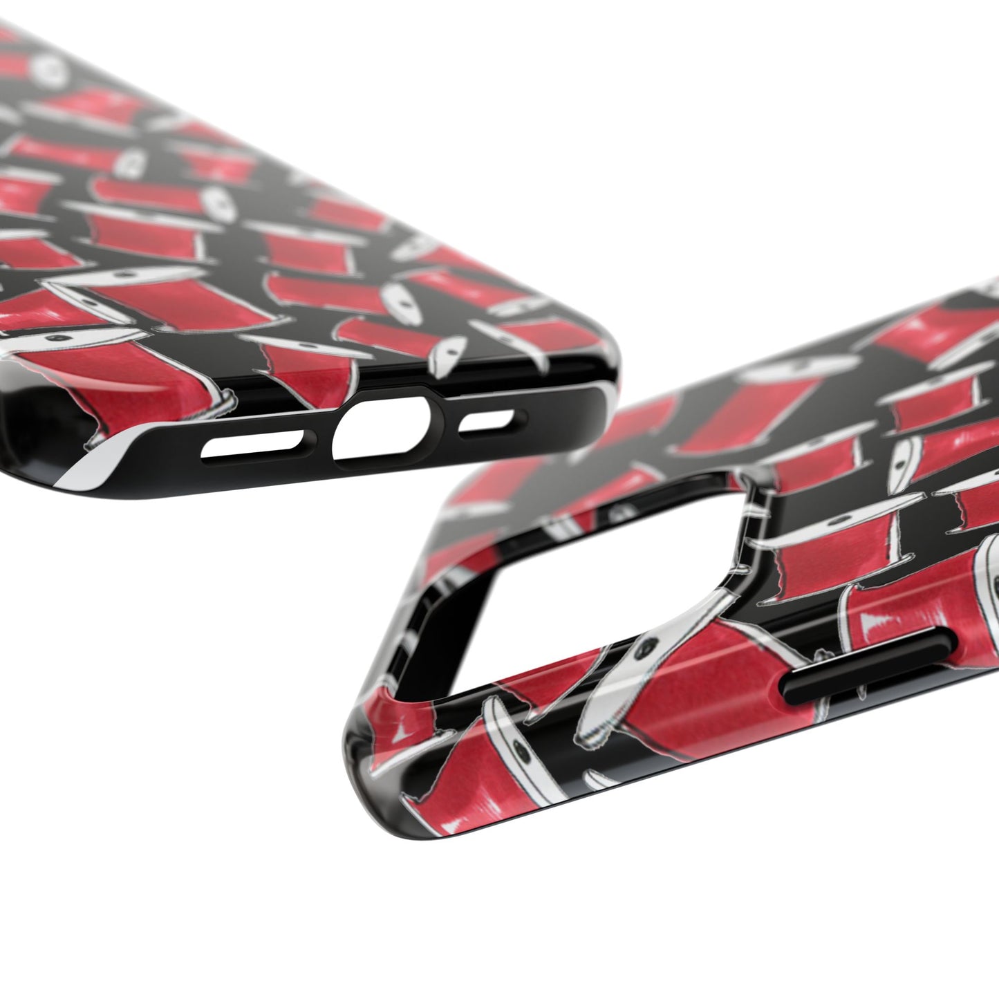 Red Thread Black Phone Case