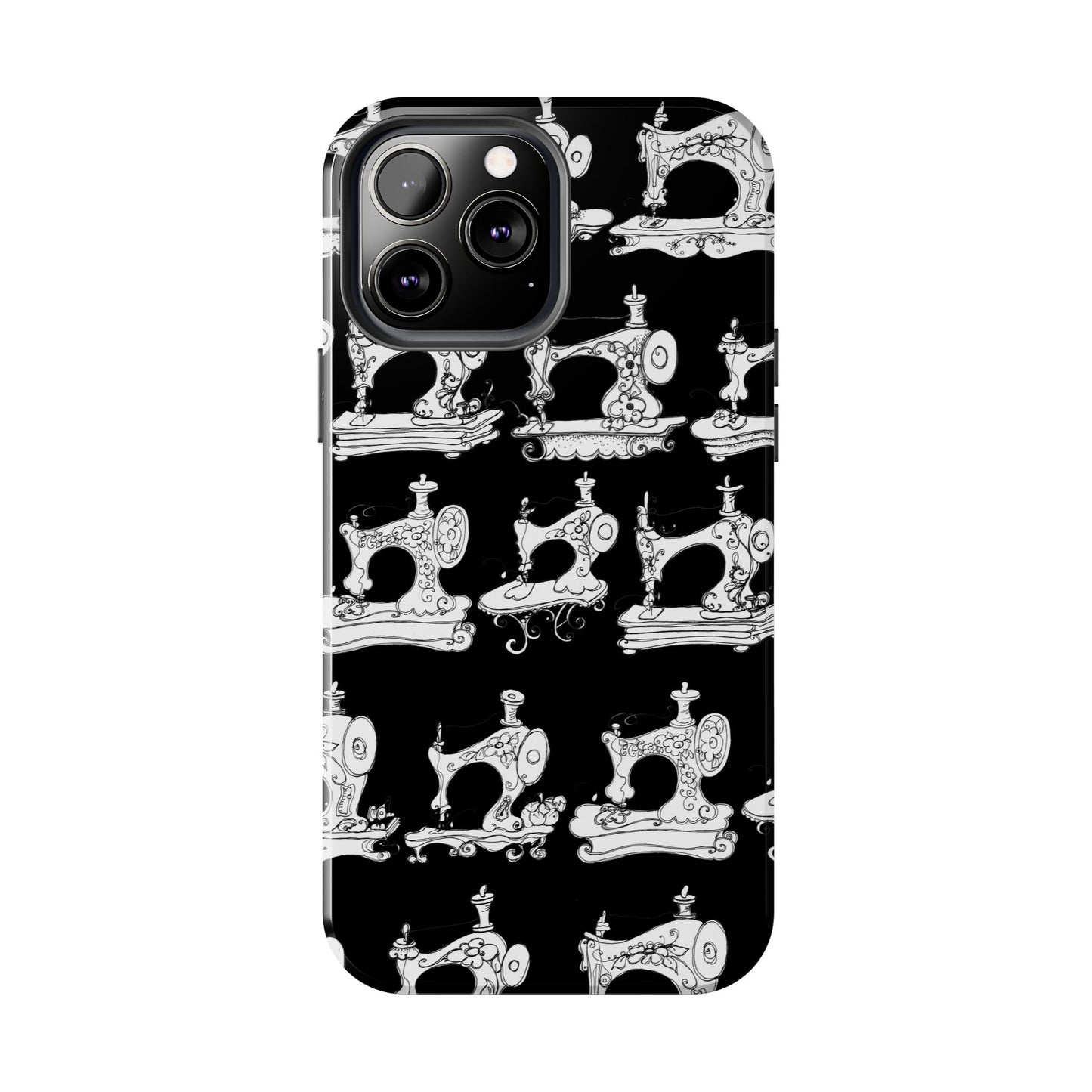 Sew Sew Black / White Phone Case