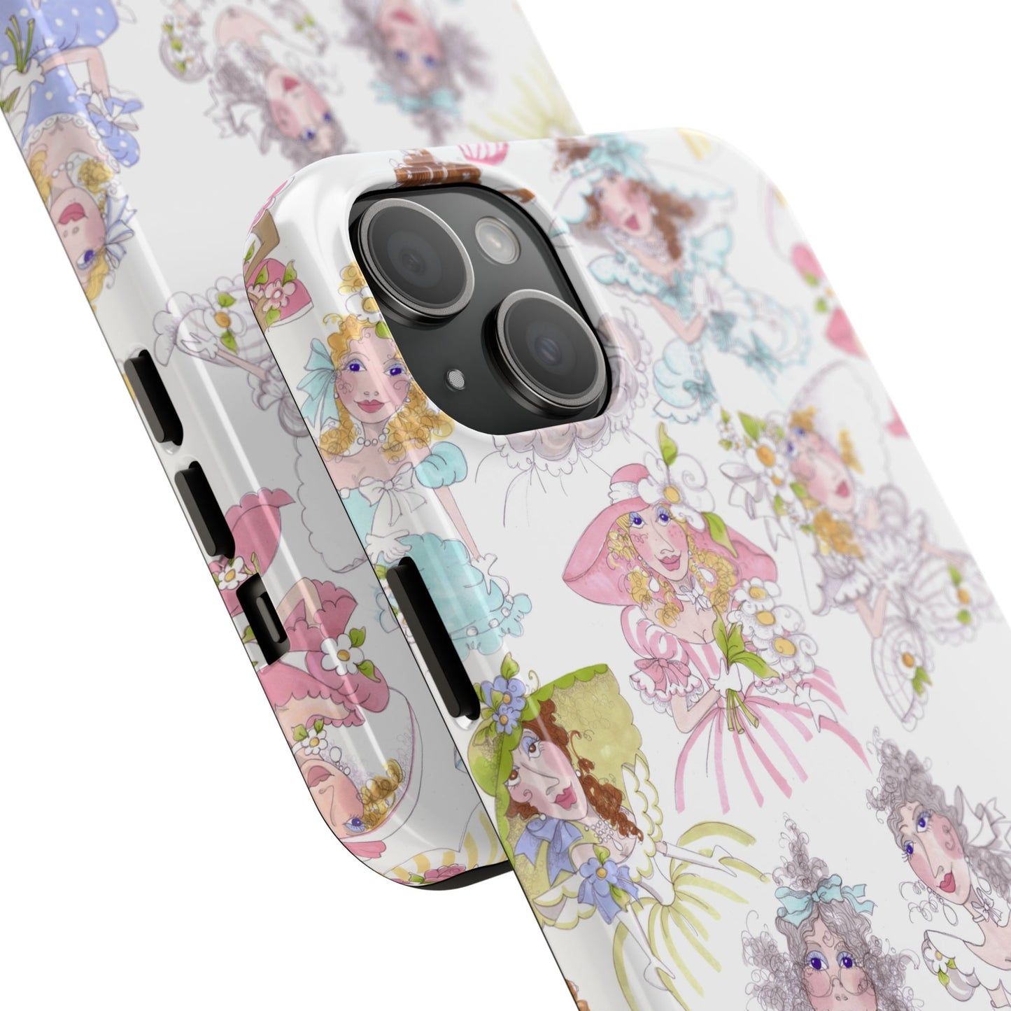 Tossed Belles White Phone Case