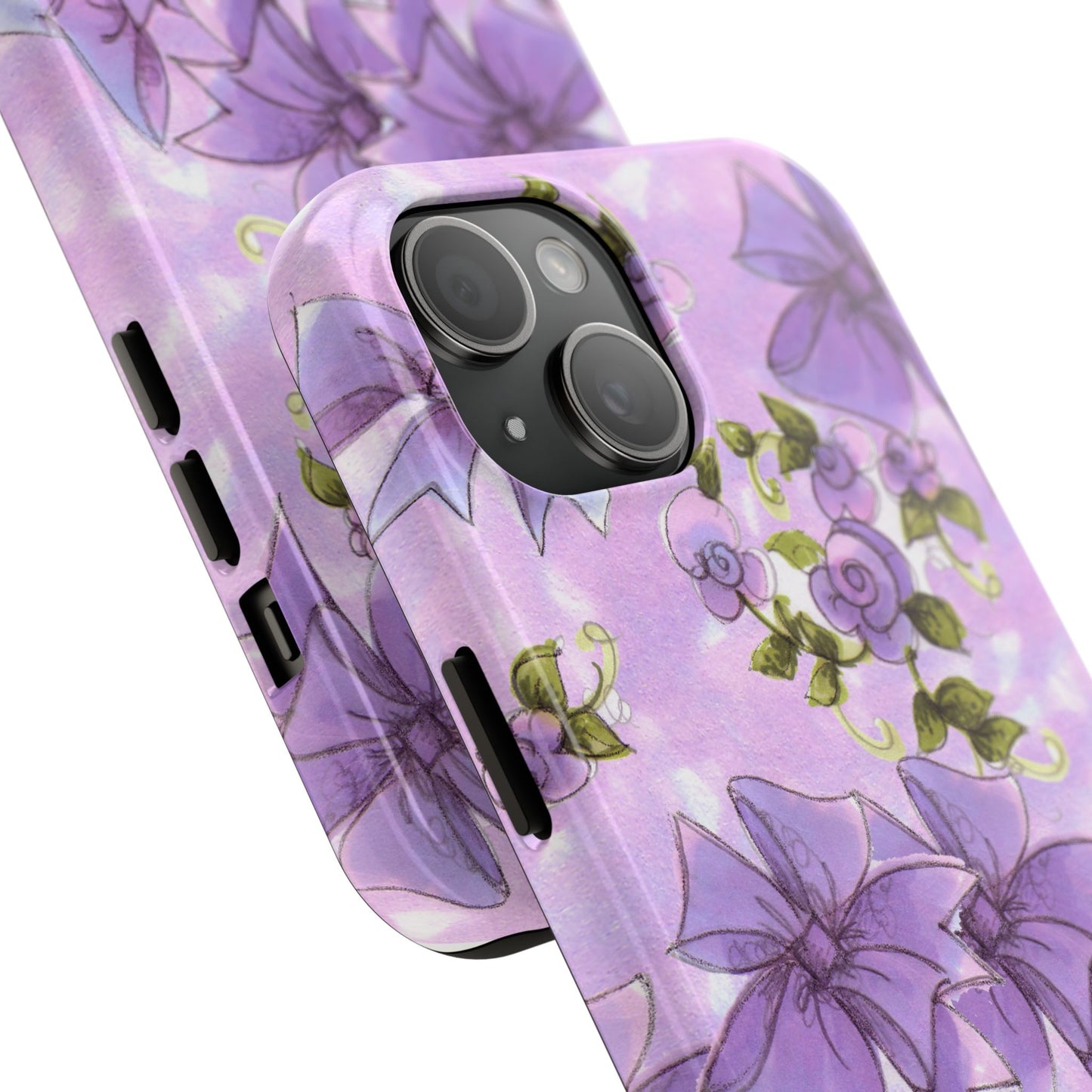 Bows & Flowers Purple Phone Case