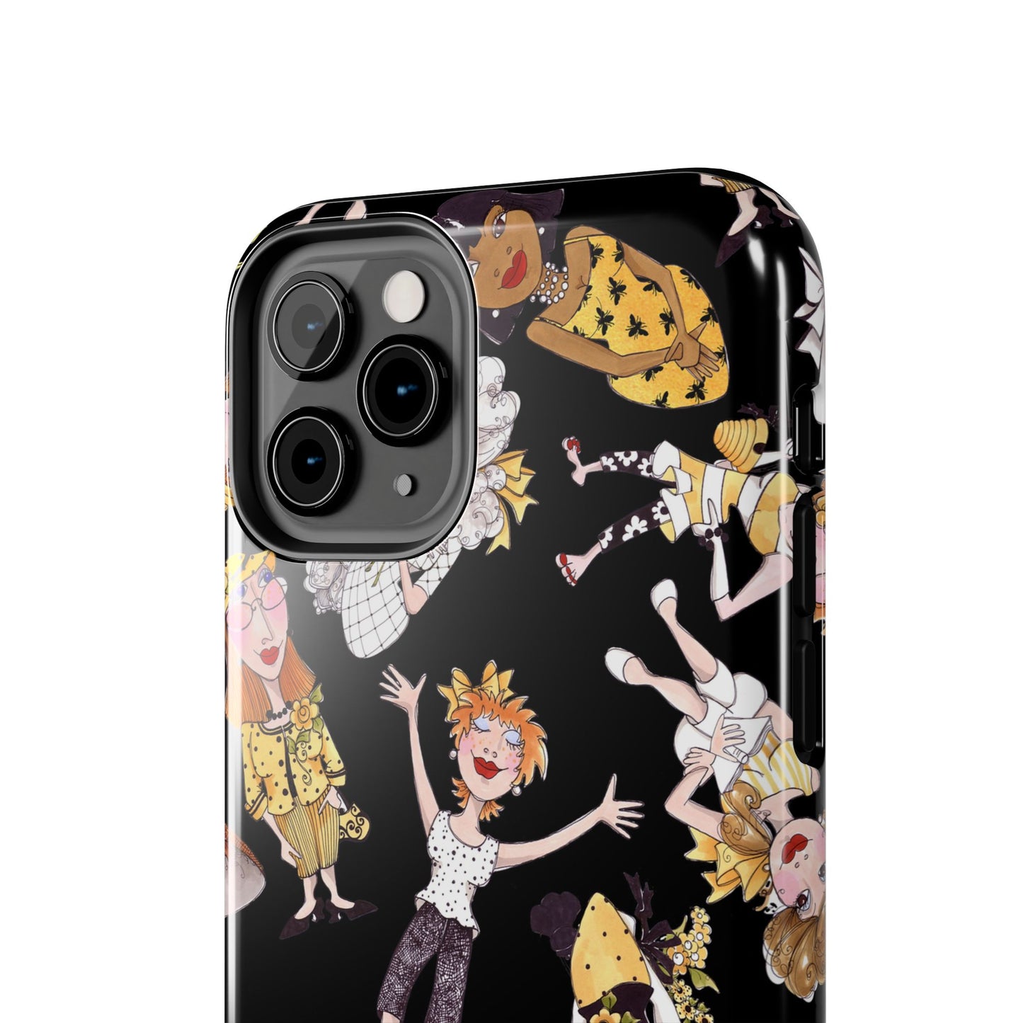 Bee Tossed Black Phone Case