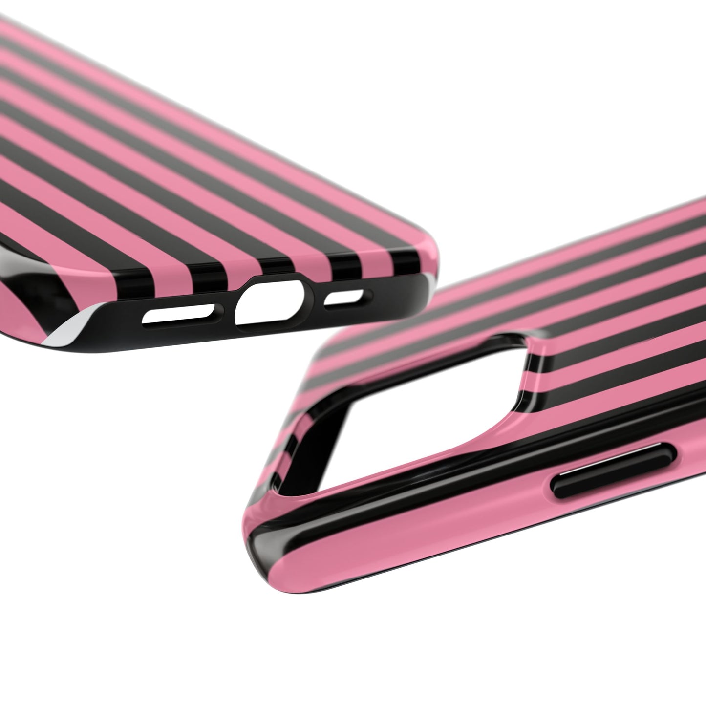 Vertical Stripe Pink / Black Phone Case