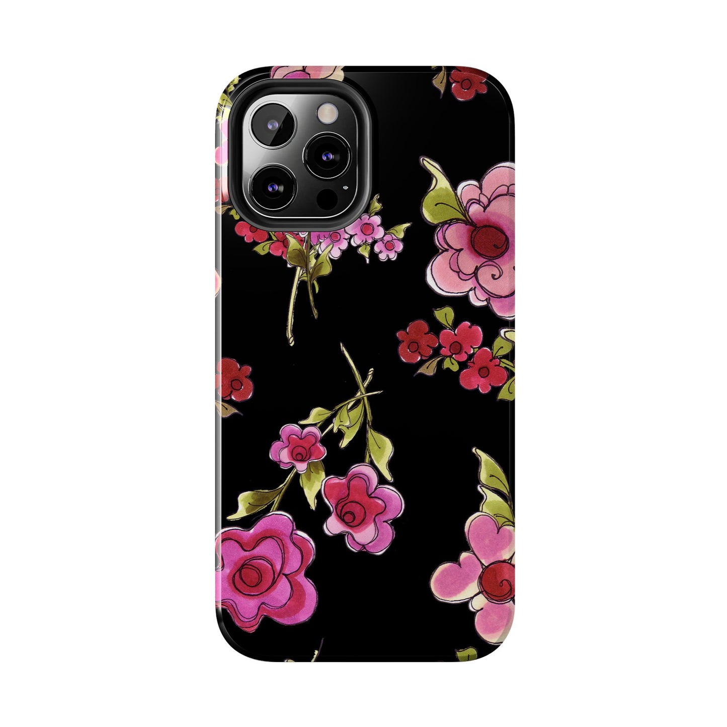 Jumbo Floral Black Phone Case
