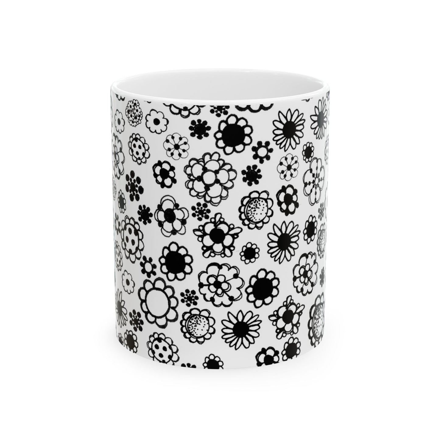Posie Dots White / Black Cup