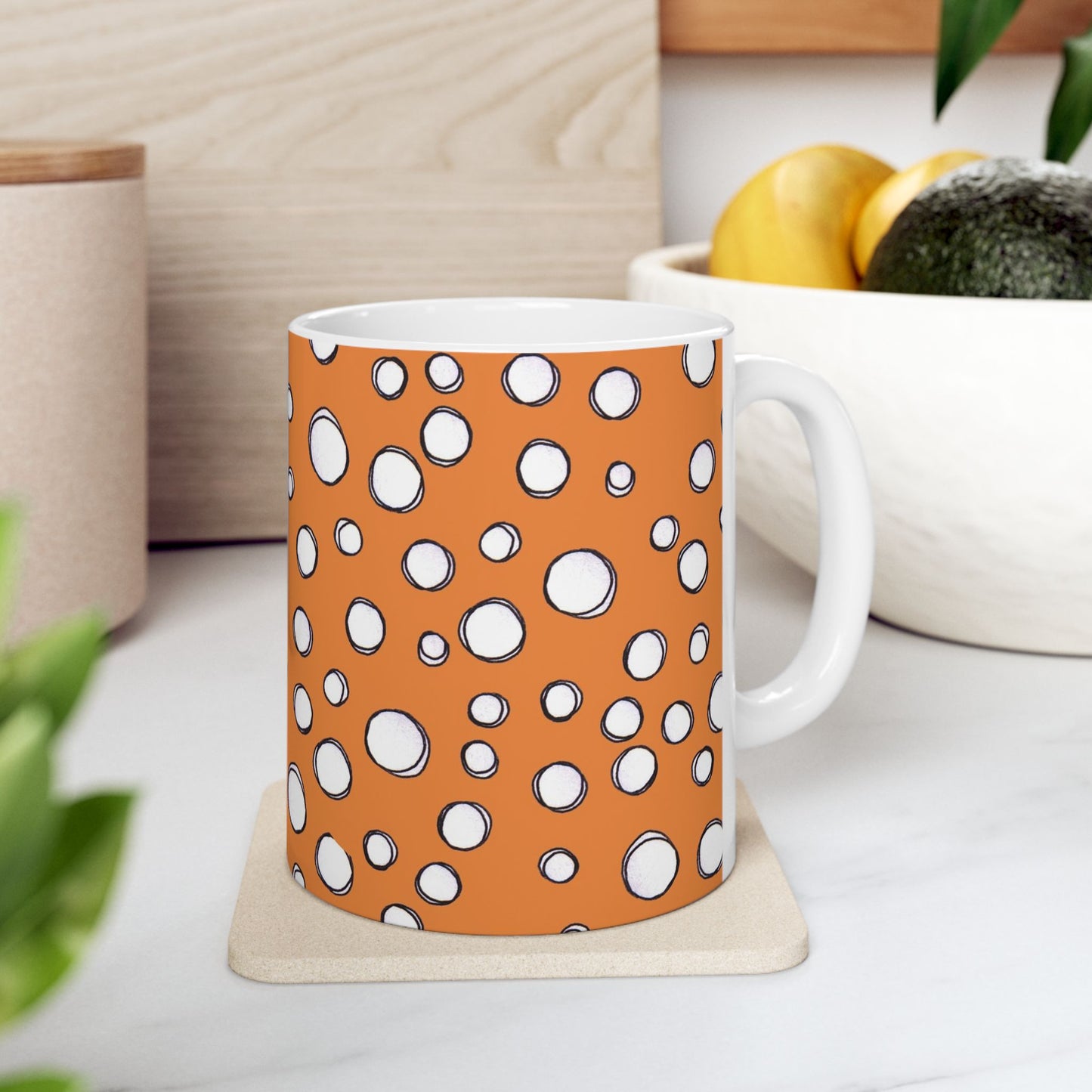 Pot Dots Orange Cup