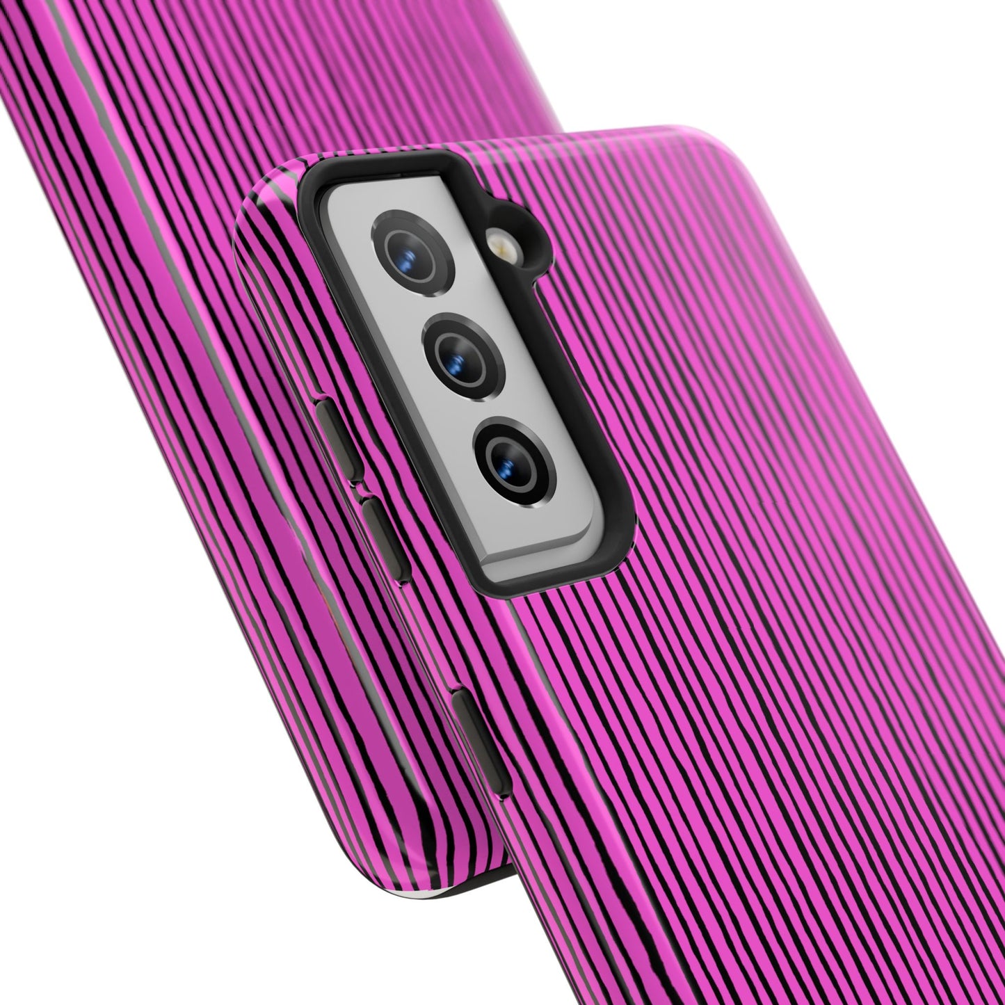 Quirky Pin Stripe Pink / Black Phone Case