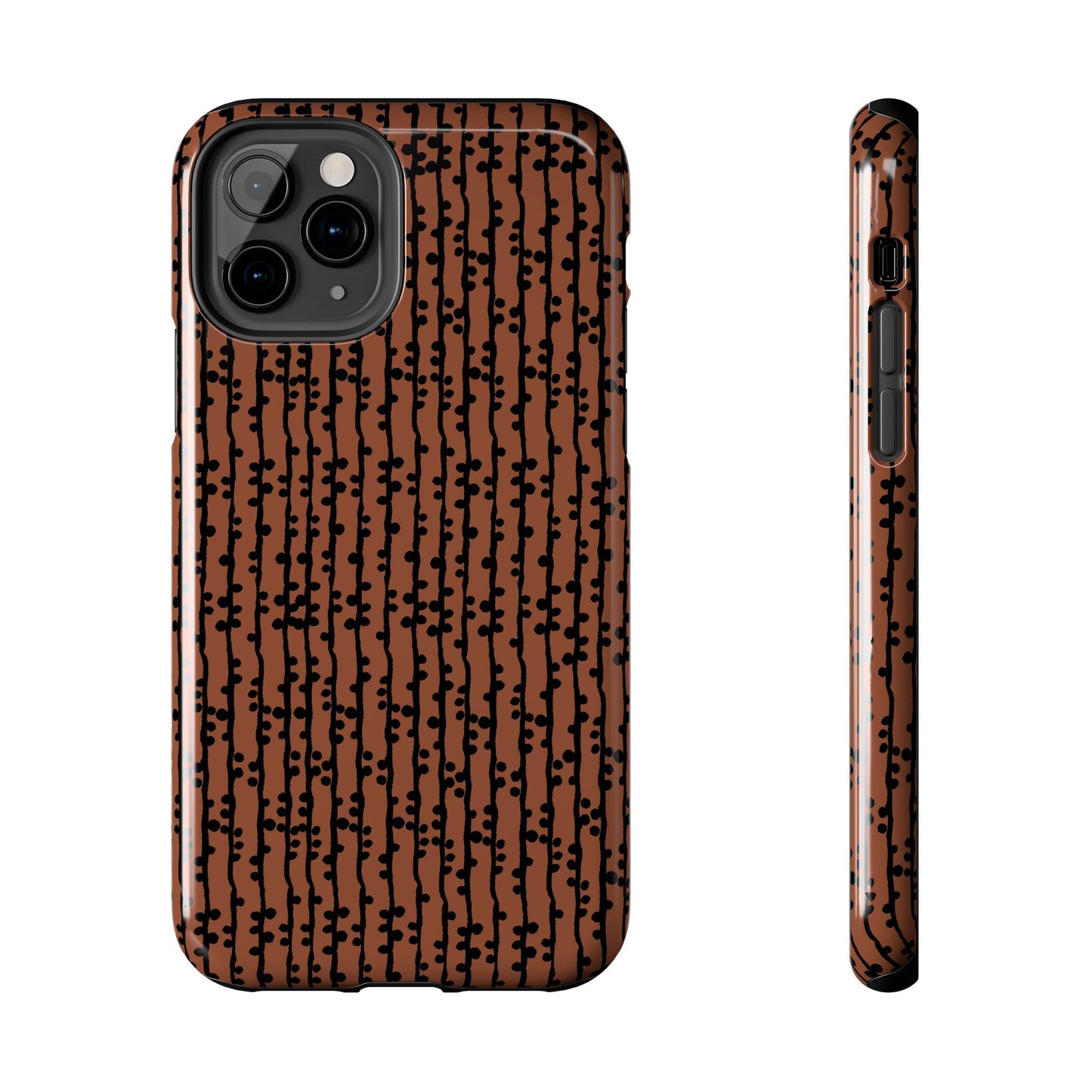 Loopy Stripe Brown Phone Case