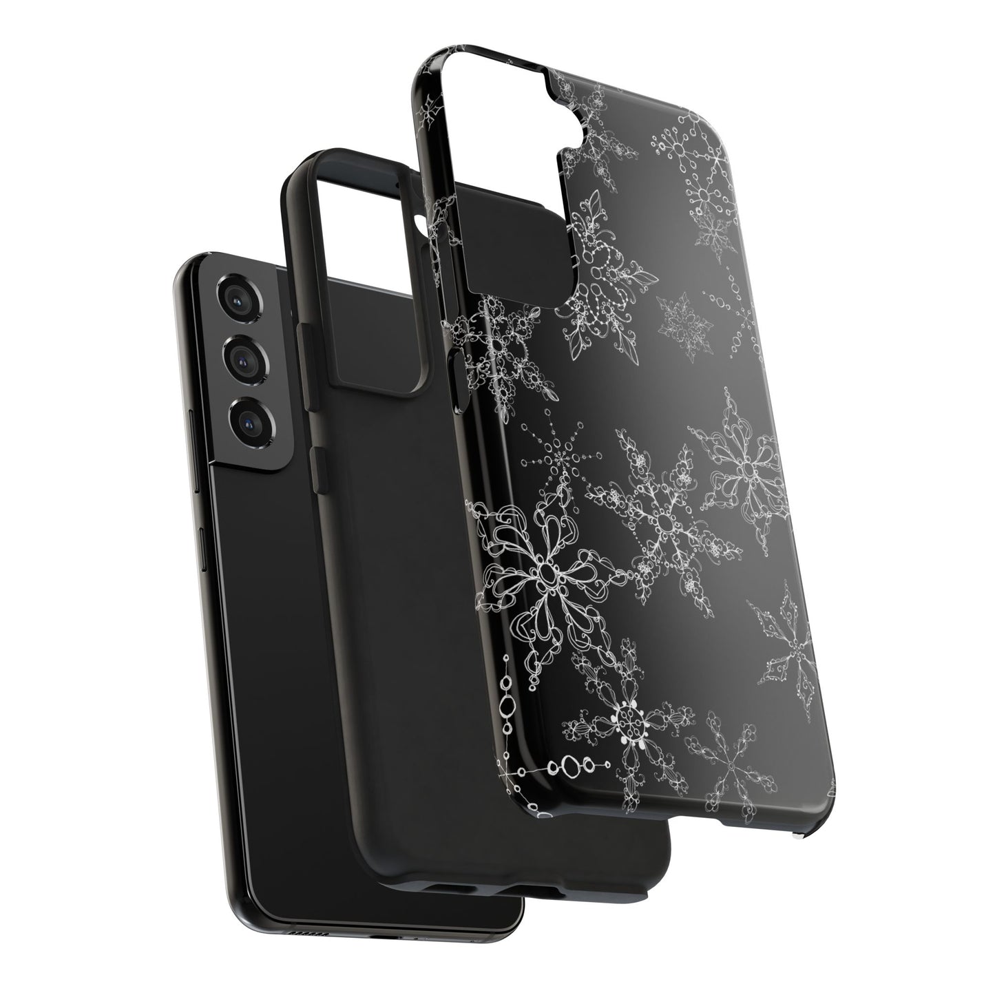 Random Flakes Black Phone Case