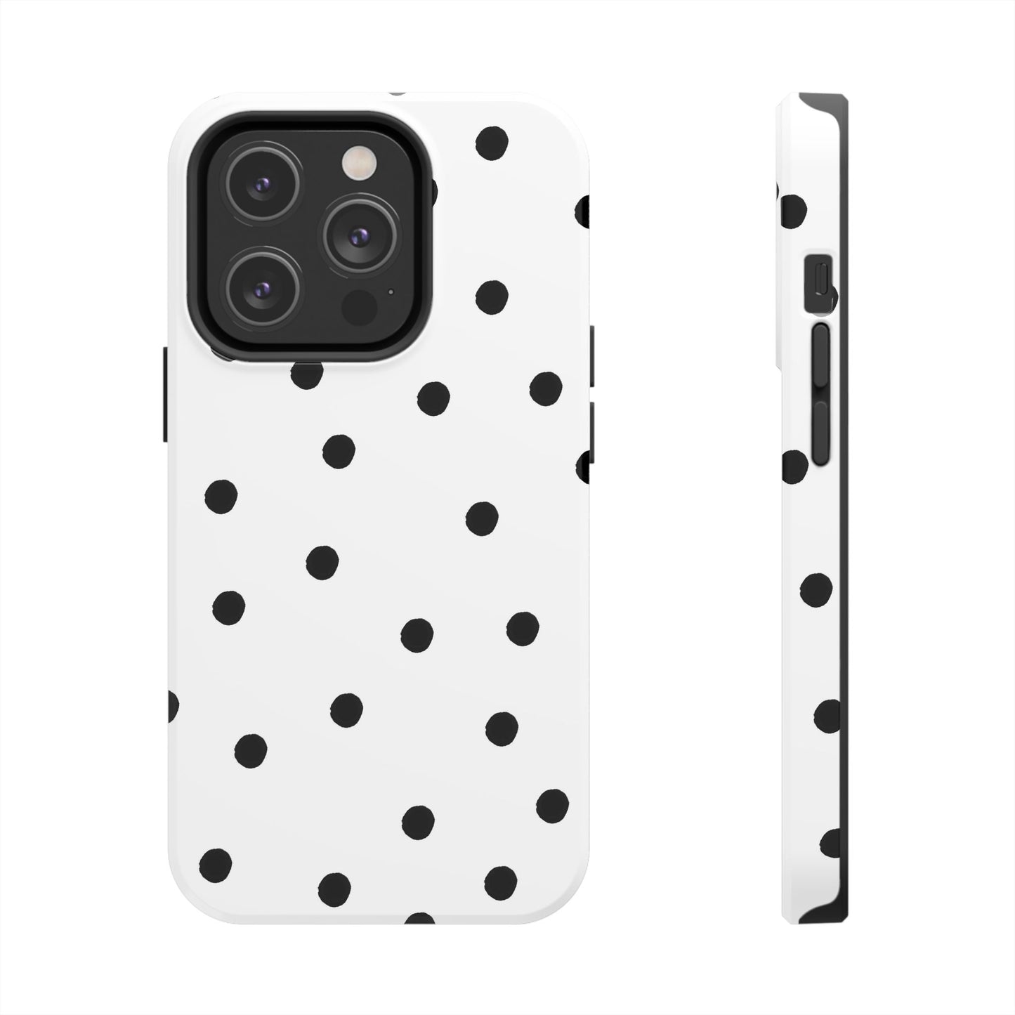 Space Dots White / Black Phone Case