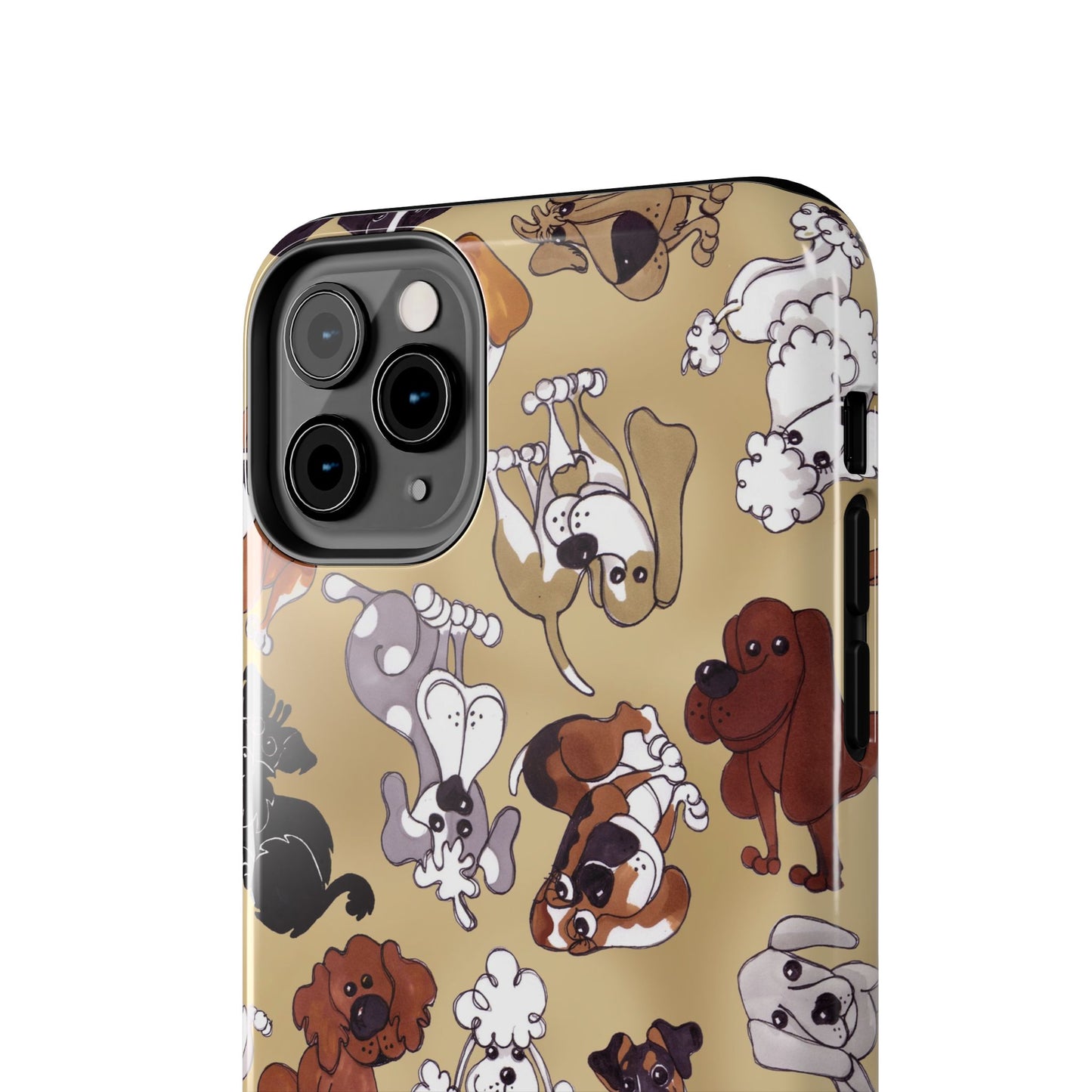 Tossed Doggies Tan Phone Case