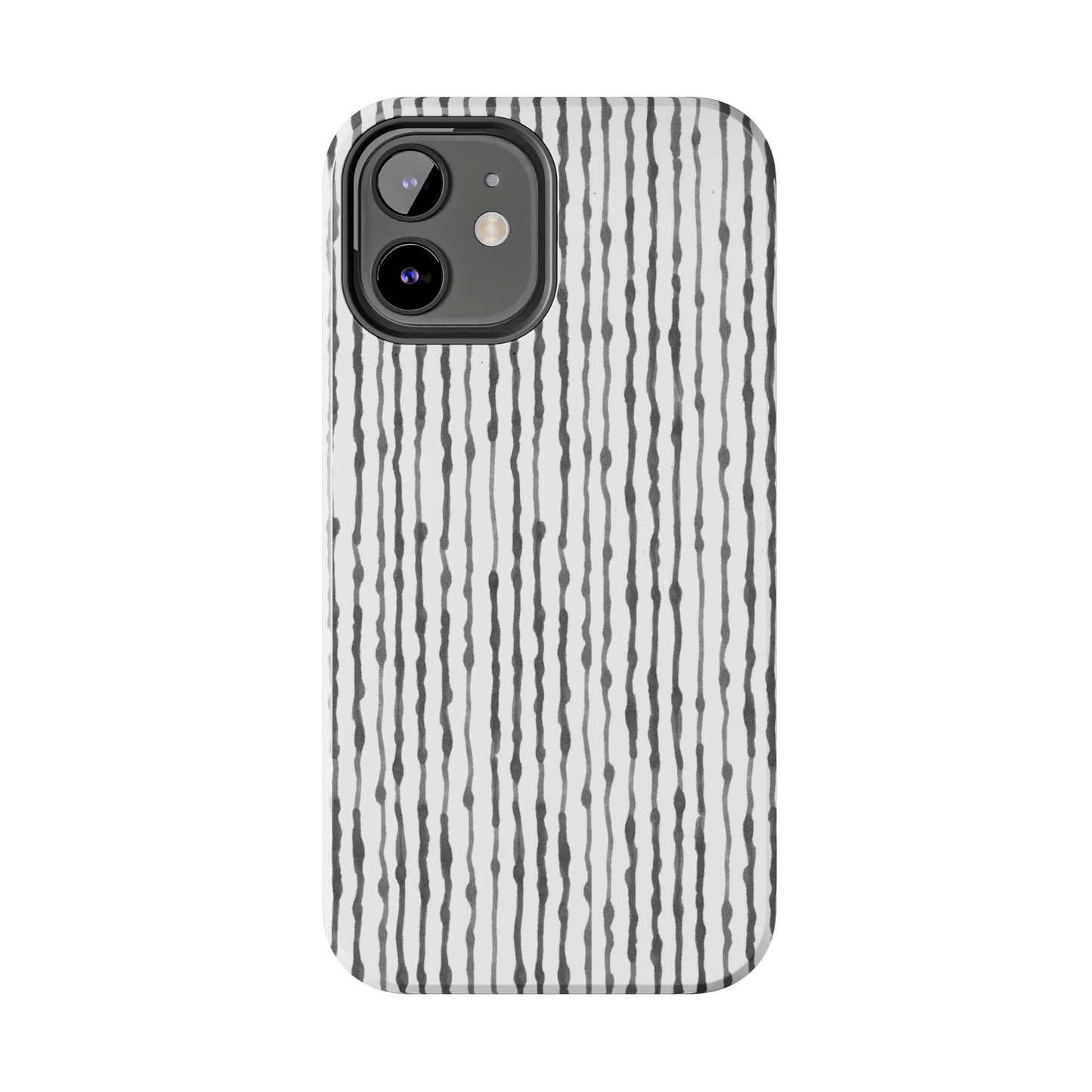 Faux Seersucker White / Charcoal Phone Case