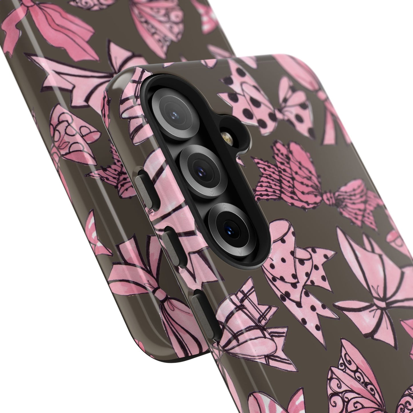 Blushing Bows Mocha Phone Case