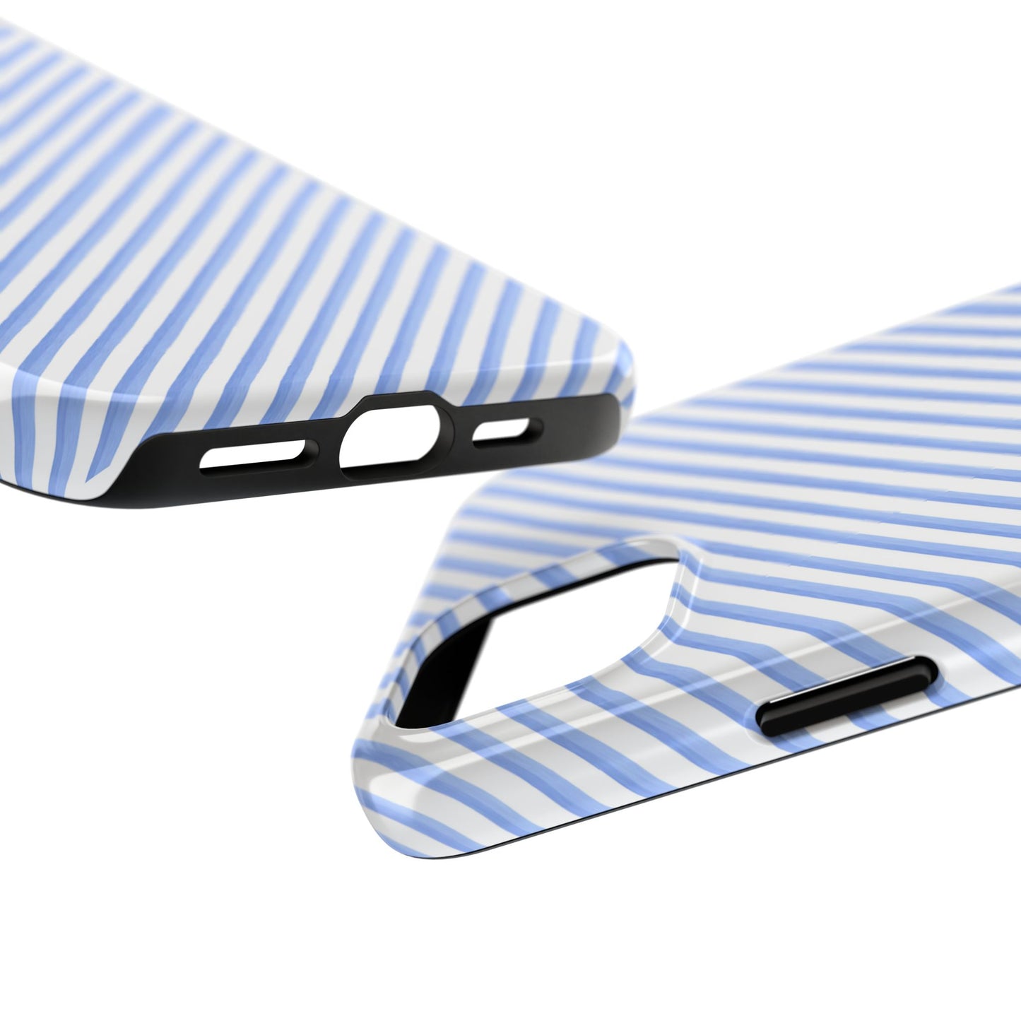 Bias Stripe Blue / White Phone Case