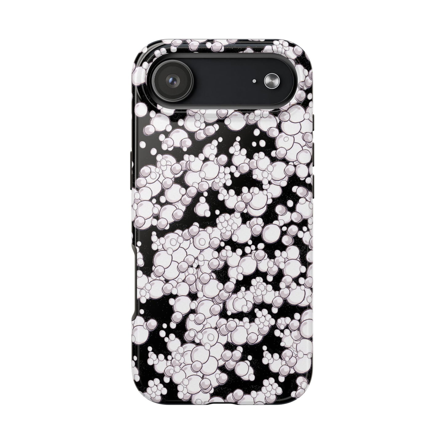 Bubble Dots Black Phone Case
