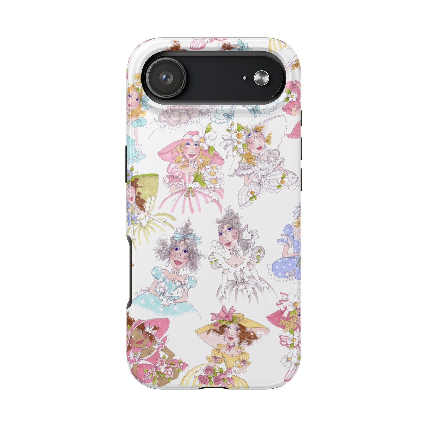 Tossed Belles White Phone Case