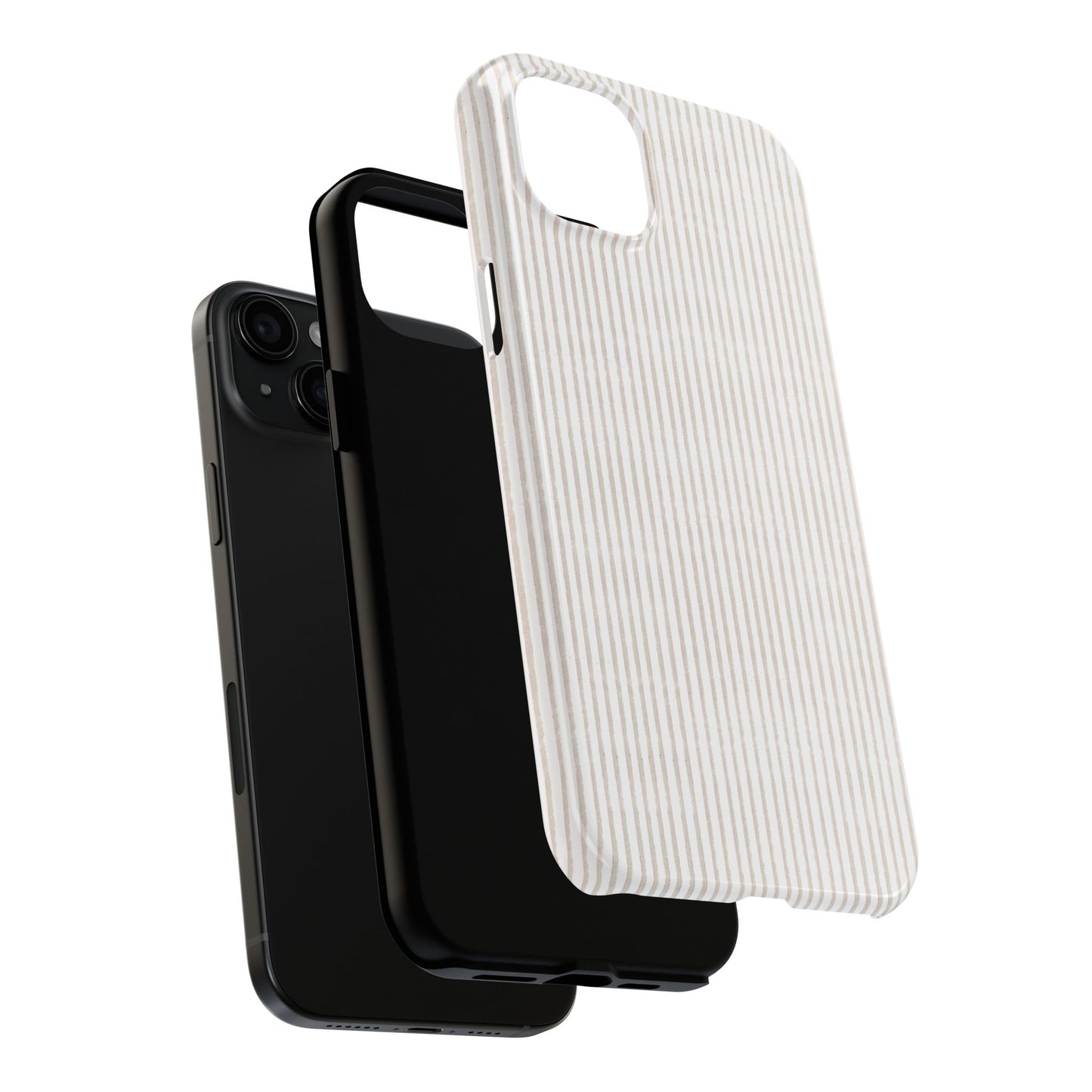 Stripe White / Gray Phone Case