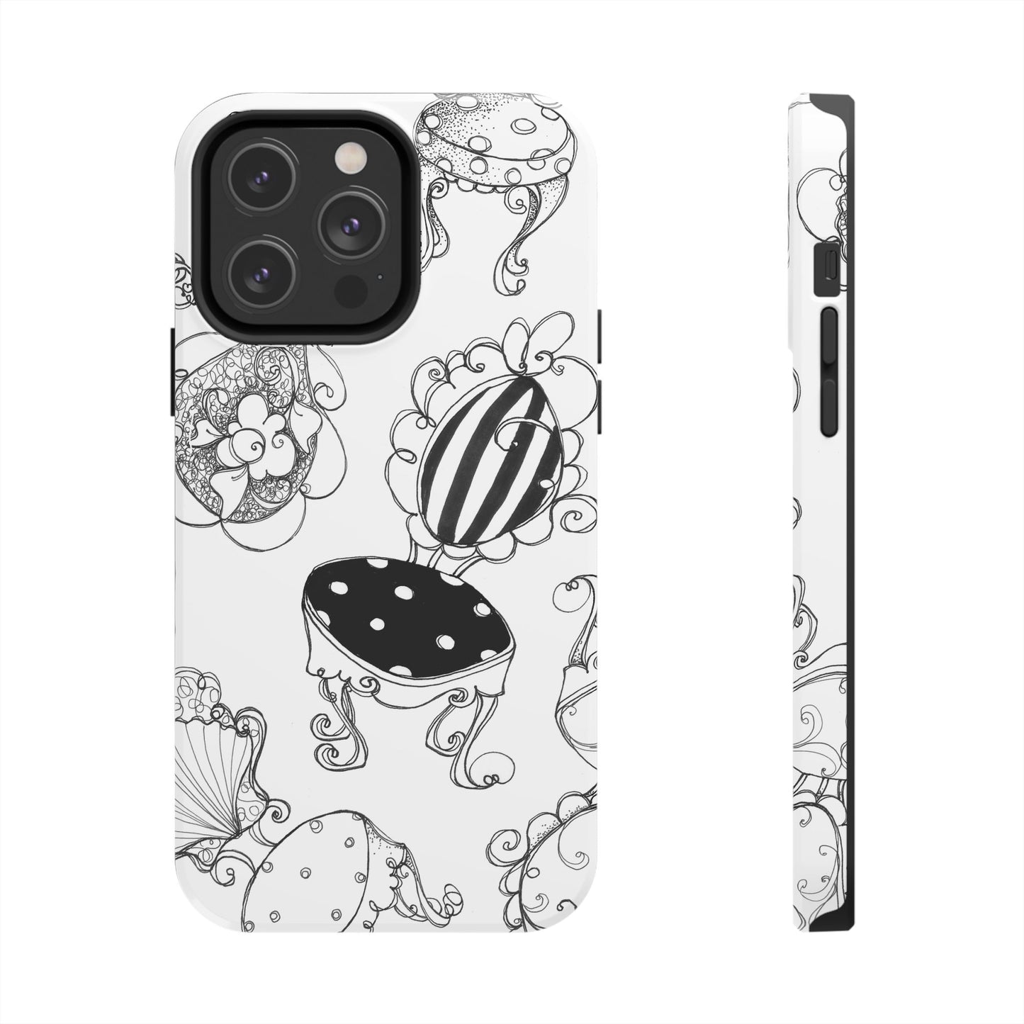 Bistro Chairs White Phone Case
